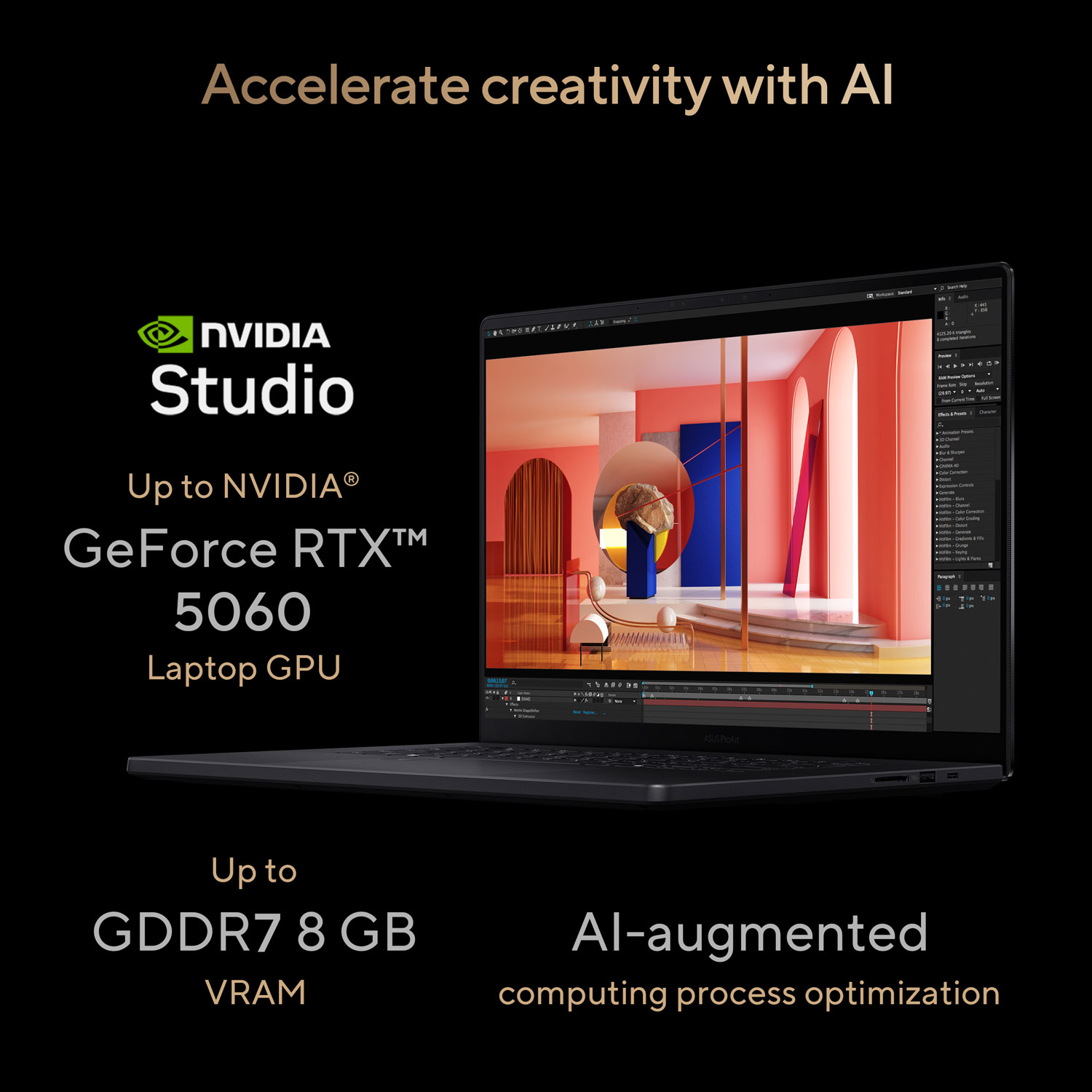 Portable à écran tactile ProArt P16 de 16 po d'ASUS - Noir nano