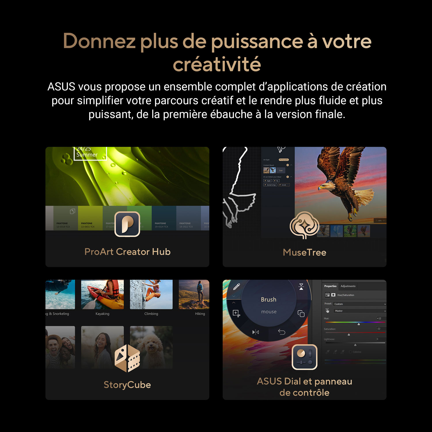 Portable à écran tactile ProArt P16 de 16 po d'ASUS - Noir nano