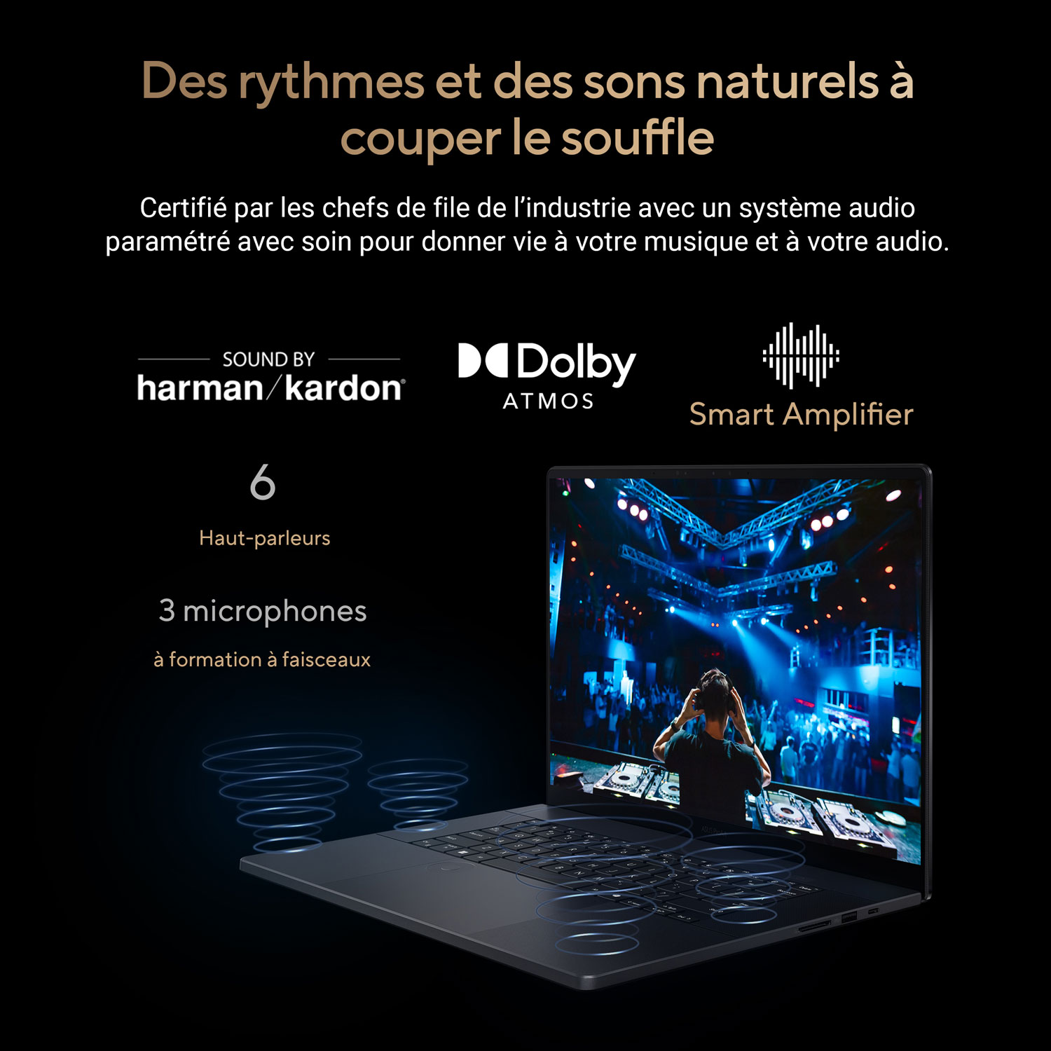 Portable à écran tactile ProArt P16 de 16 po d'ASUS - Noir nano