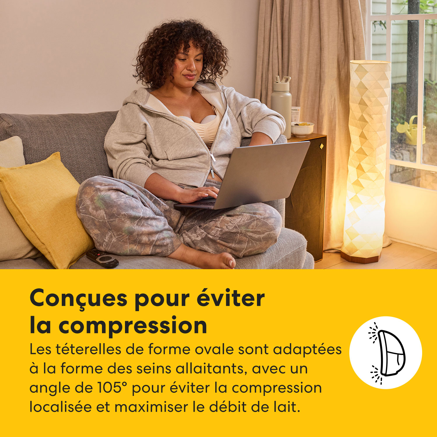 Tire-lait électrique portable Motion InBra de Medela