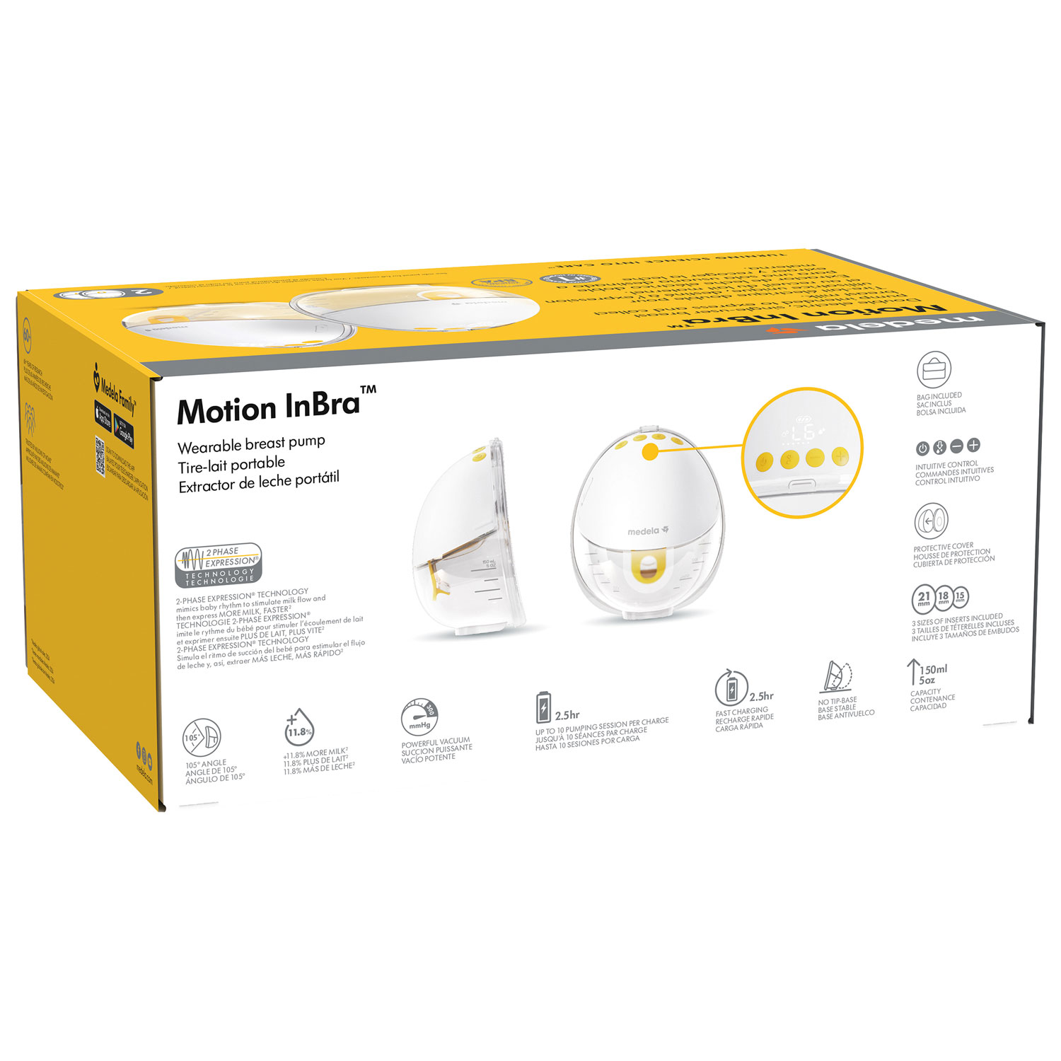 Tire-lait électrique portable Motion InBra de Medela