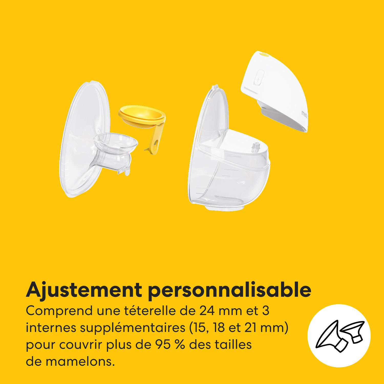 Tire-lait électrique portable Motion InBra de Medela
