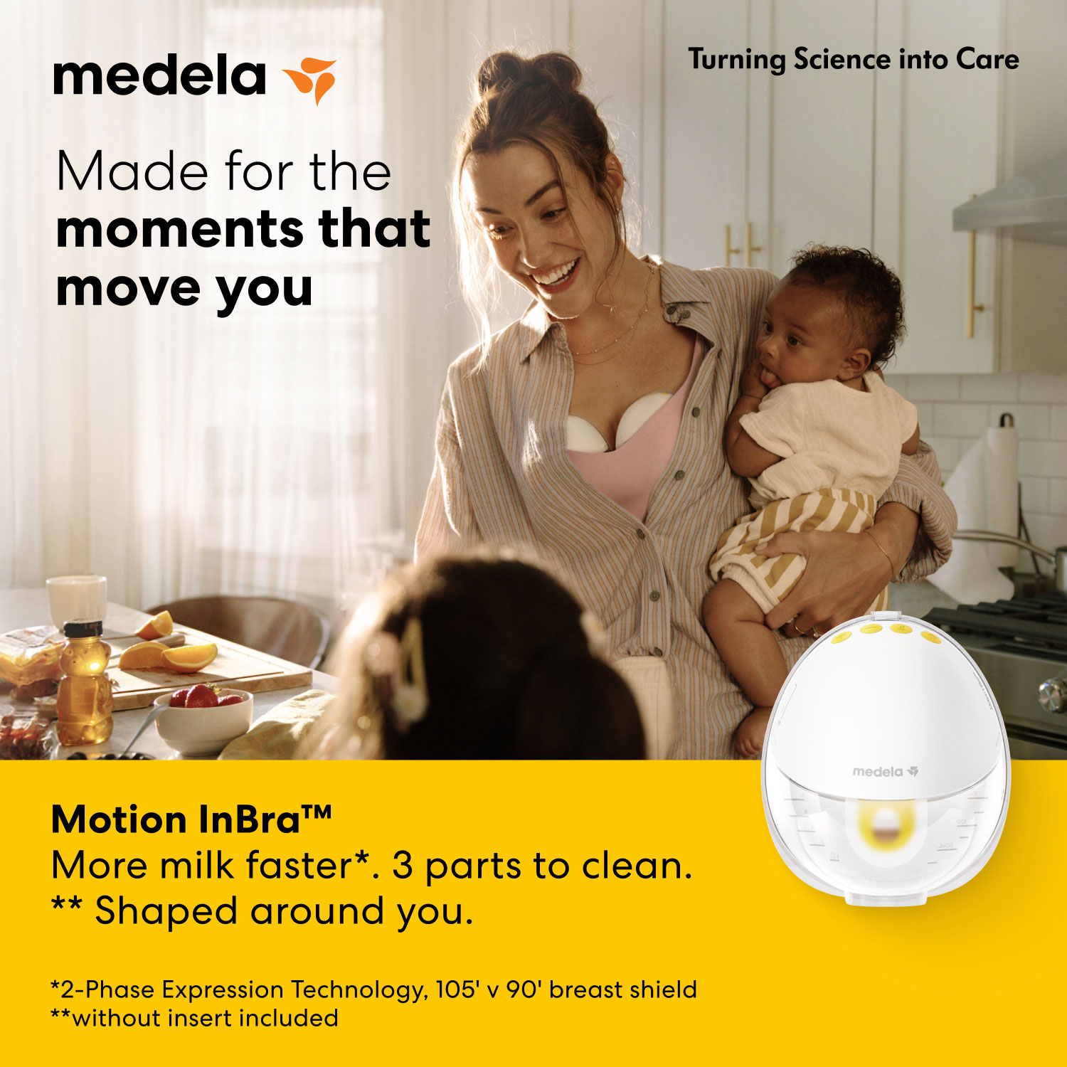 Tire-lait électrique portable Motion InBra de Medela
