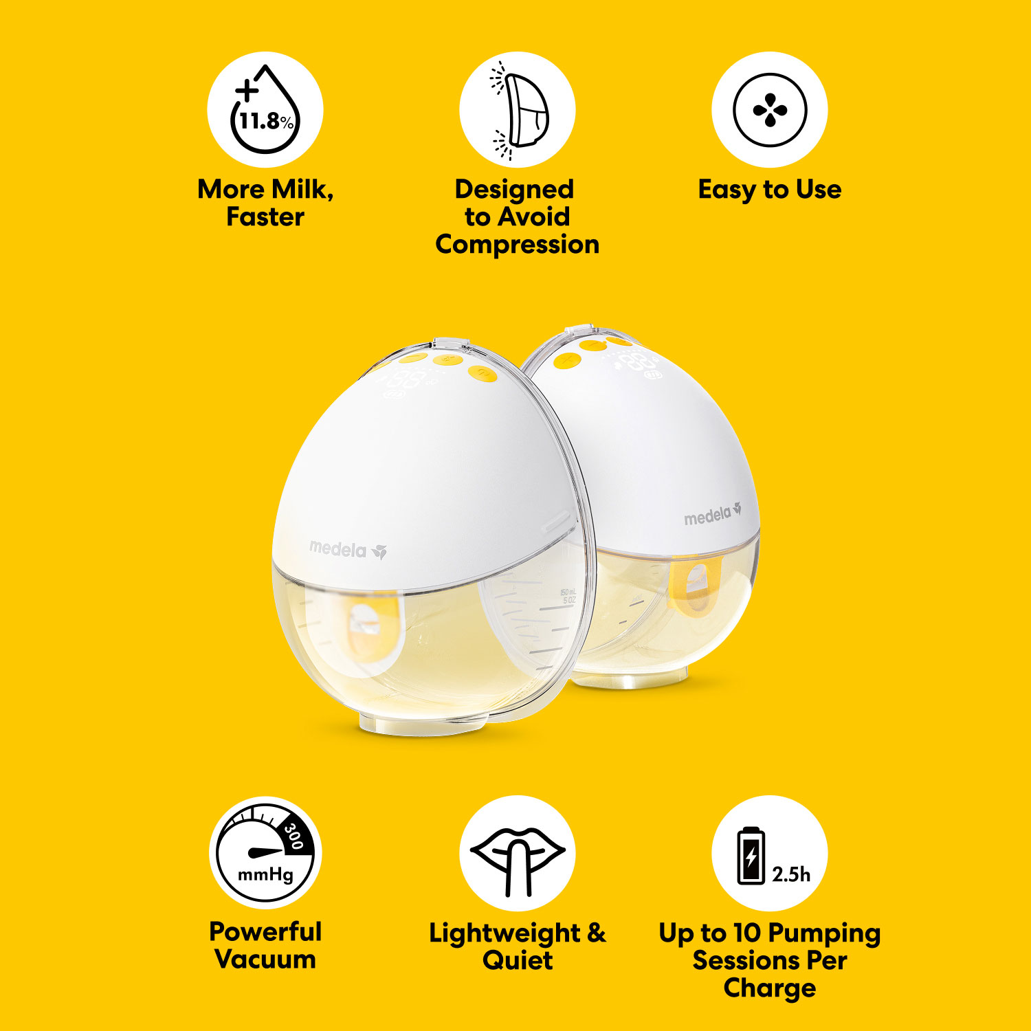 Tire-lait électrique portable Motion InBra de Medela