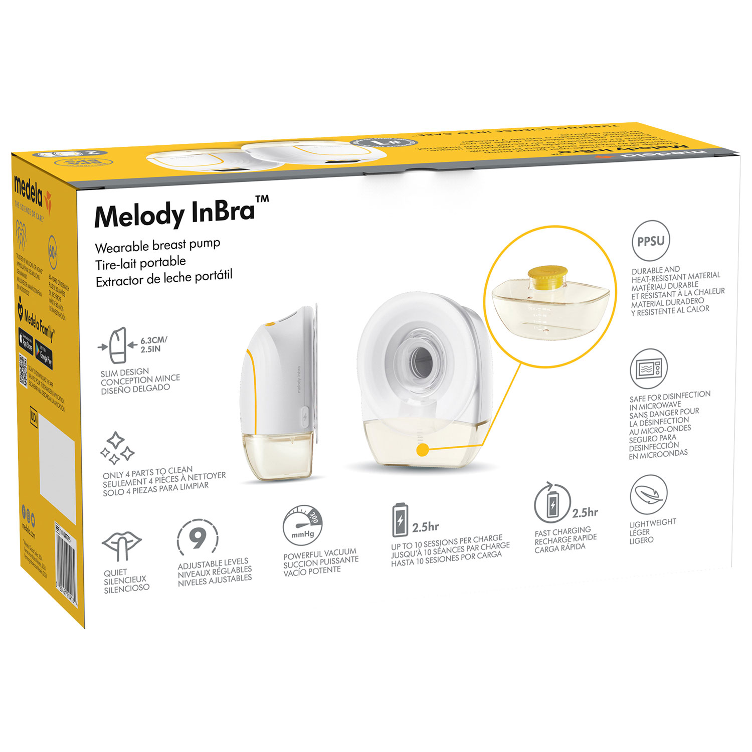 Double tire-lait électrique portable Melody InBra de Medela