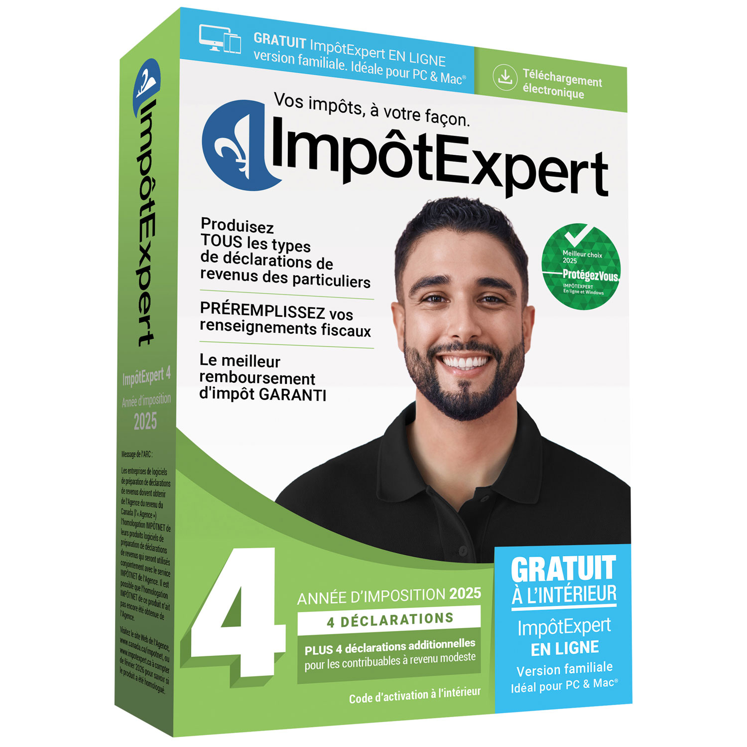 ImpôtExpert année d'imposition 2025 - 4 déclarations