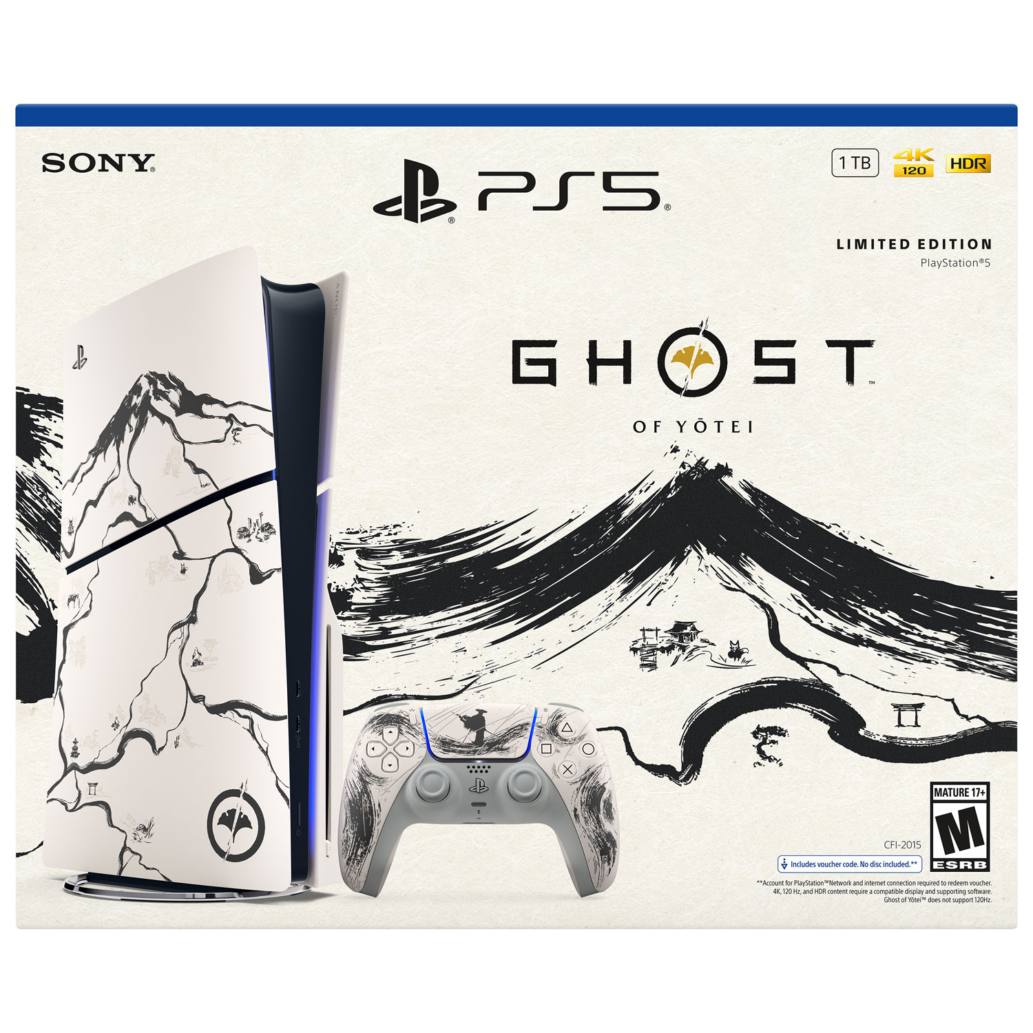 Ensemble PlayStation 5 et Ghost of Yōtei édition limitée noire