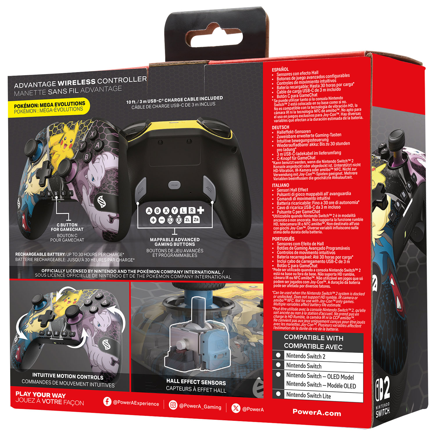 PowerA Advantage Wireless Controller for Switch 2 - Pokémon Mega Evolutions