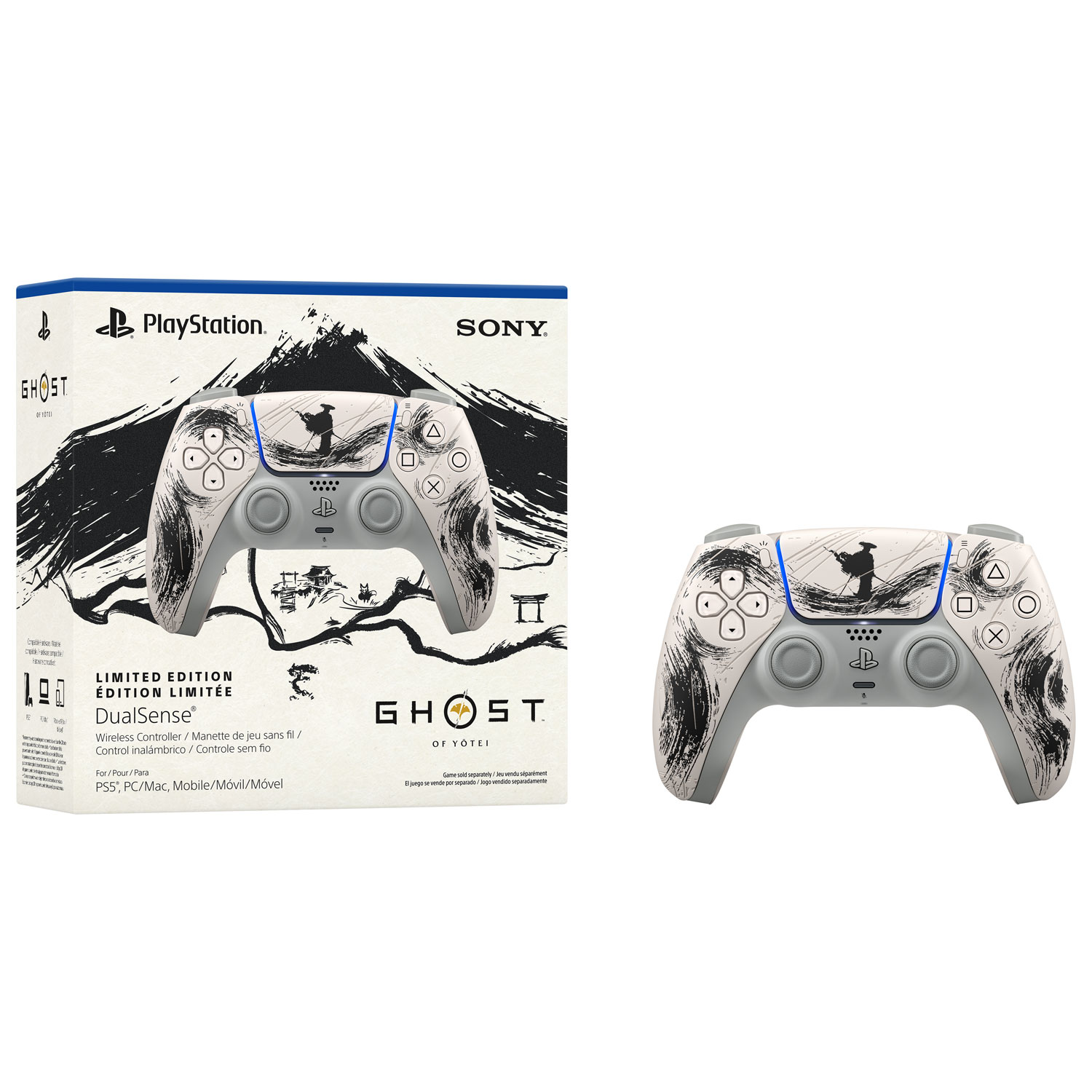 PlayStation 5 DualSense Wireless Controller - Ghost of Yōtei Black Limited Edition
