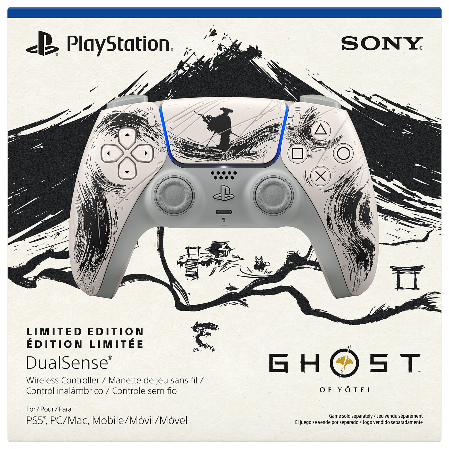 PlayStation 5 DualSense Wireless Controller - Ghost of Yōtei Black Limited Edition