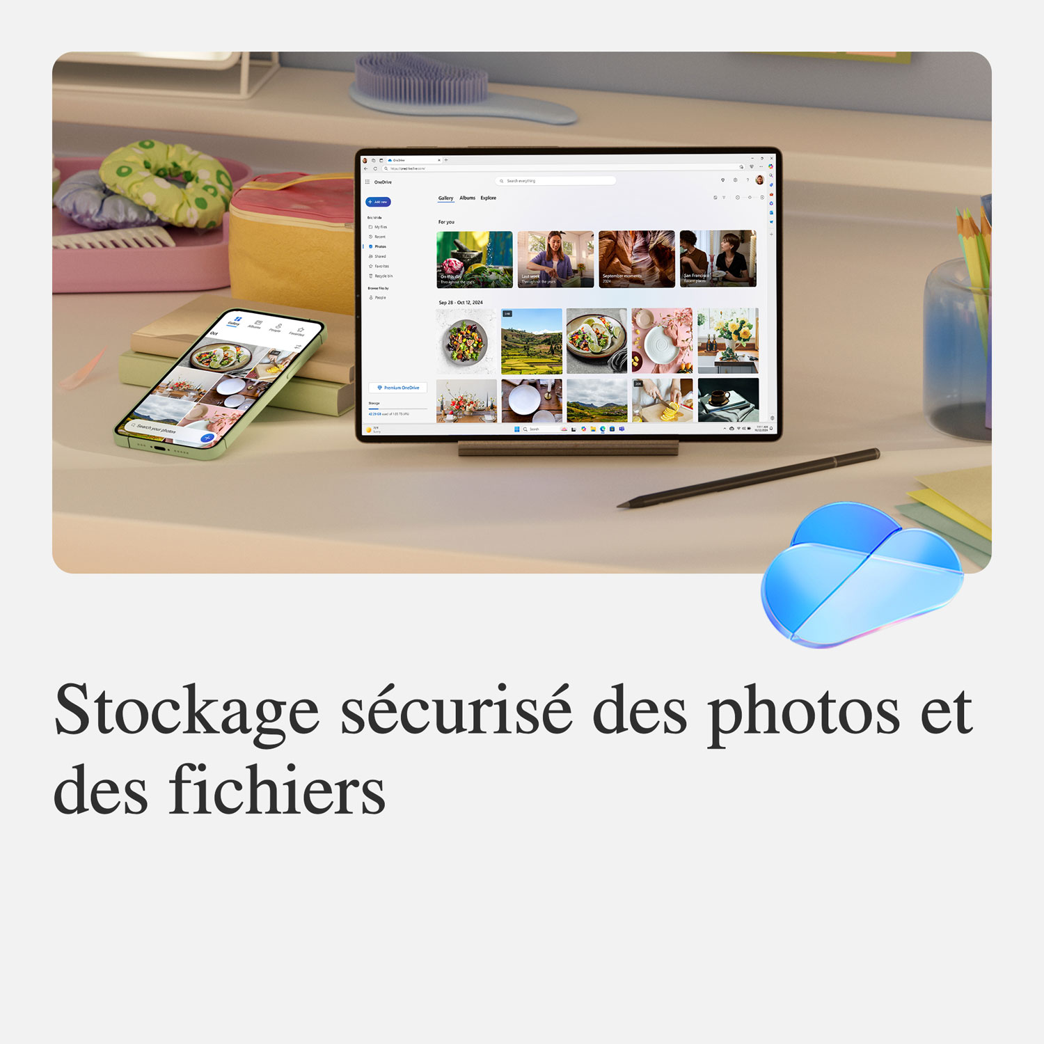 Microsoft 365 Personnel et ESET Sécurité essentielle pour les particuliers - 1 utilisateur - 12 mois - 1 appareil - Bilingue - Téléchargement