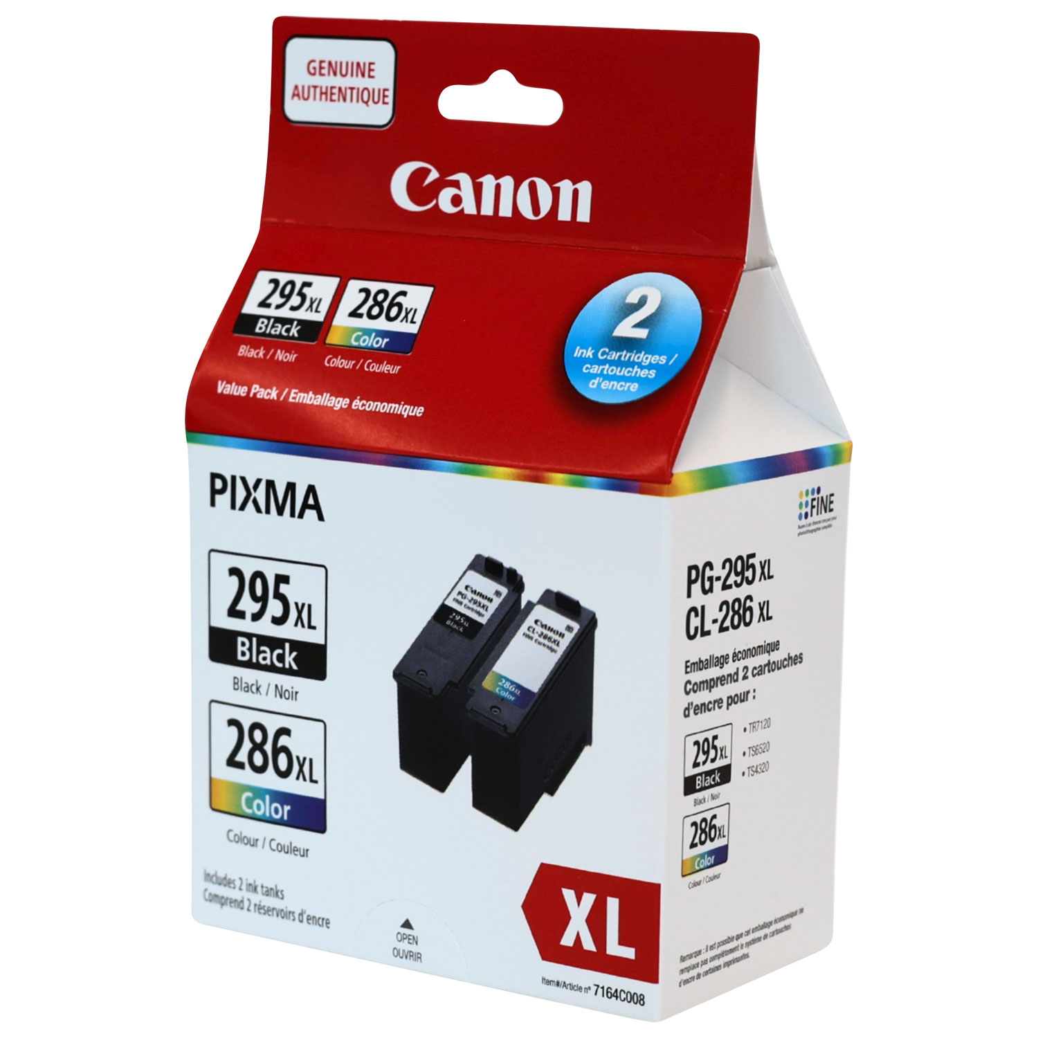 Canon PG-295/CL-286 Black/Colour Ink - 2 Pack
