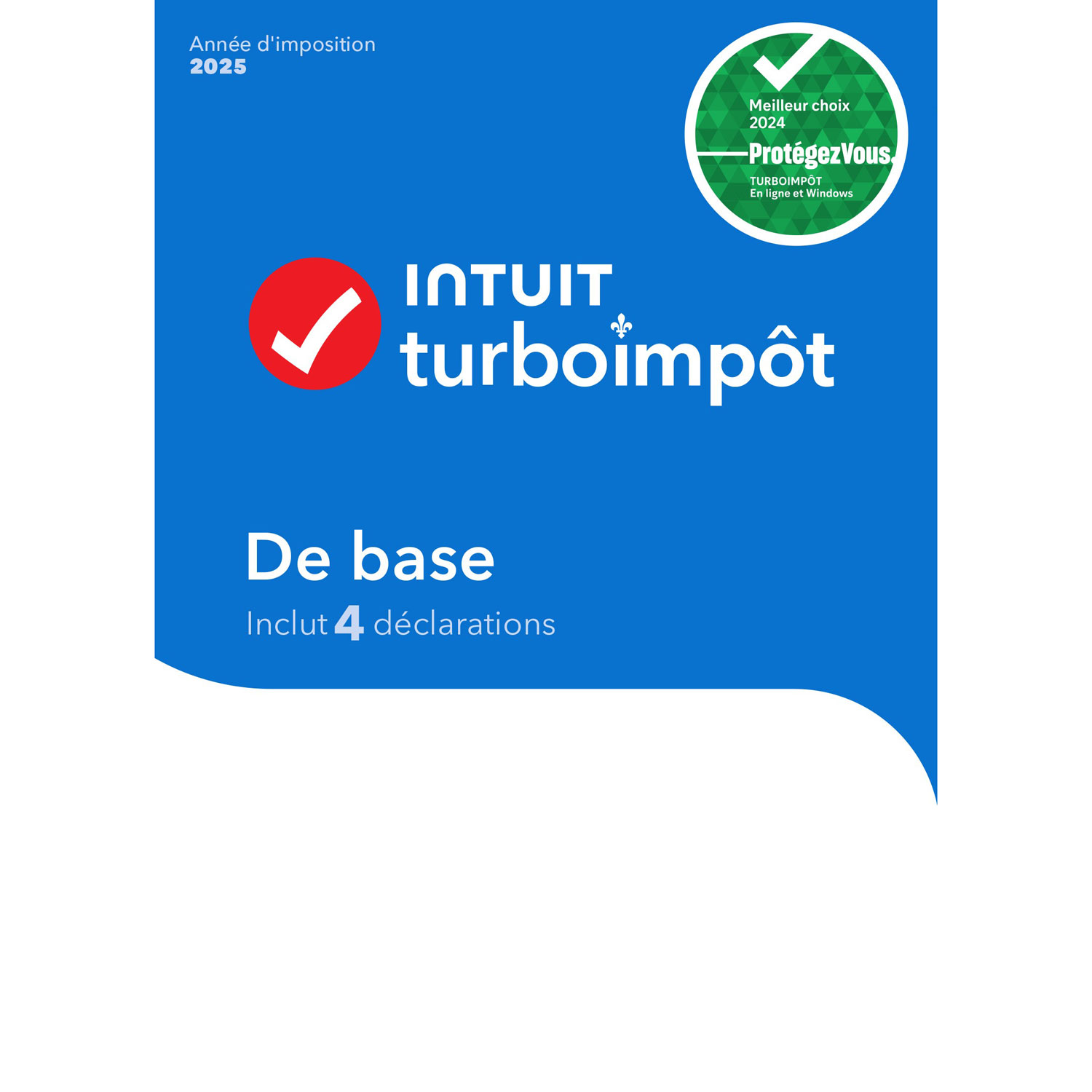 TurboImpôt De base 2025 - 1 utilisateur - 4 déclarations - Français - Téléchargement numérique