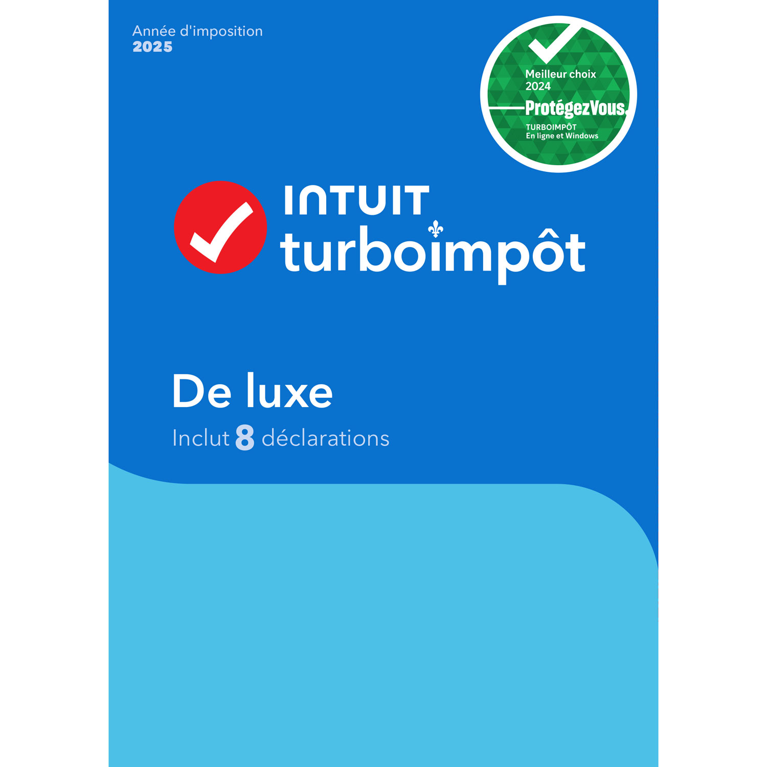 TurboImpôt De luxe 2025 - 1 utilisateurs - 8 déclarations - Français - Téléchargement numérique