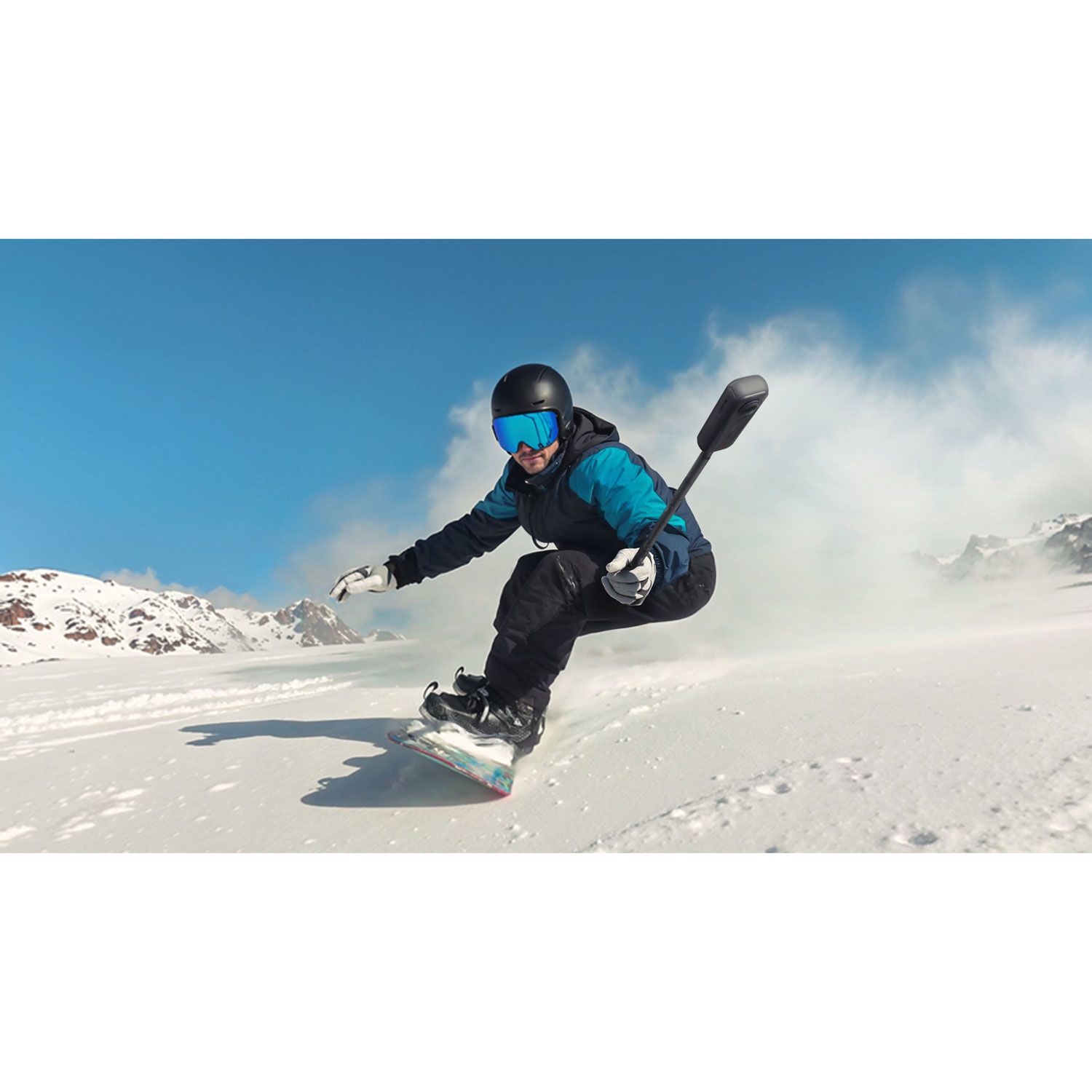 Ensemble avec caméra de sport étanche 8K 360° X4 Air d'Insta360 - Noir