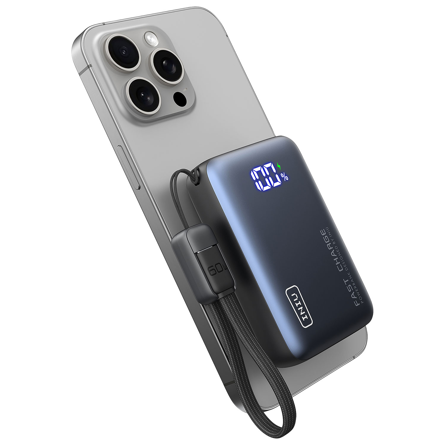 INIU Pocket Pro 10000 mAh 45W USB-C/USB-A Power Bank - Black