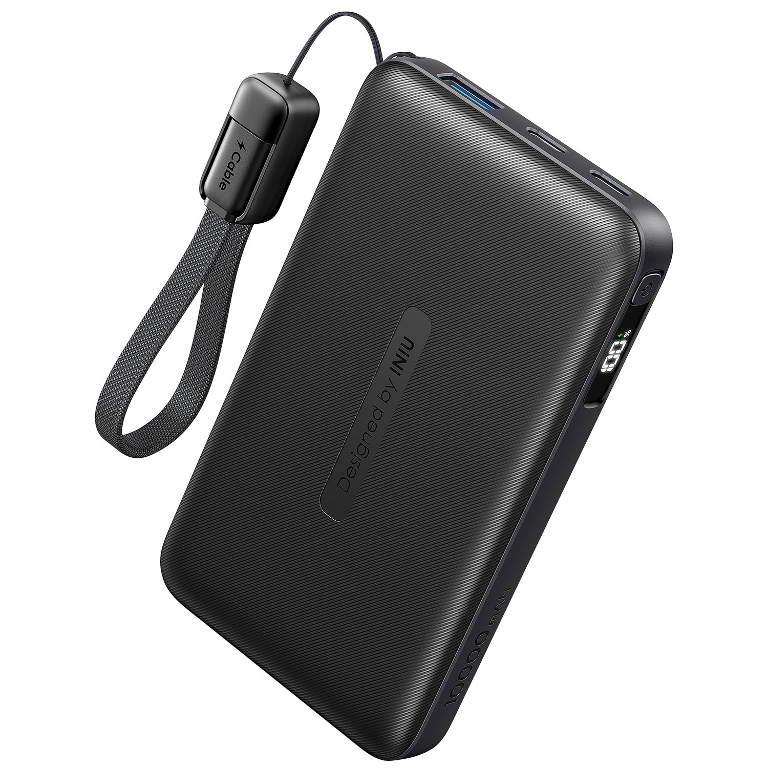Chargeur portable compact USB-C/USB-A 22,5 W 10000 mAh Neo d'INIU - Noir