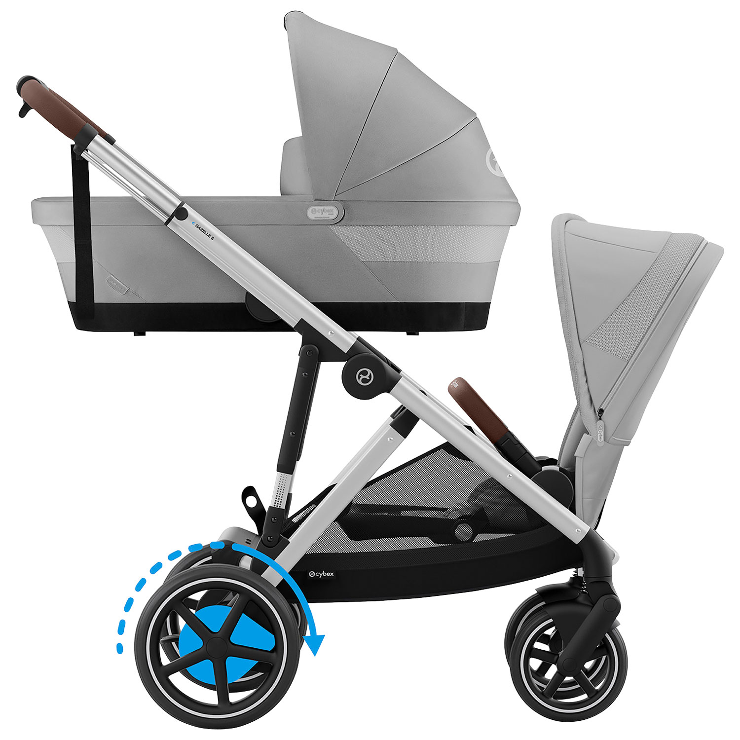 Lit pour poussettes Gazelle S et e-Gazelle S de Cybex - Gris pierre