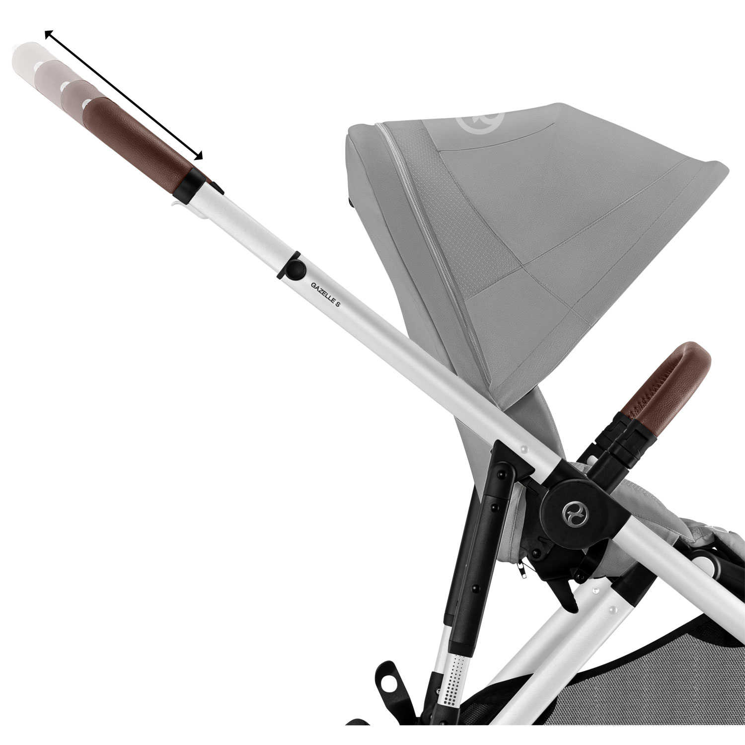 Poussette convertible pleine grandeur Gazelle S de Cybex - Gris pierre