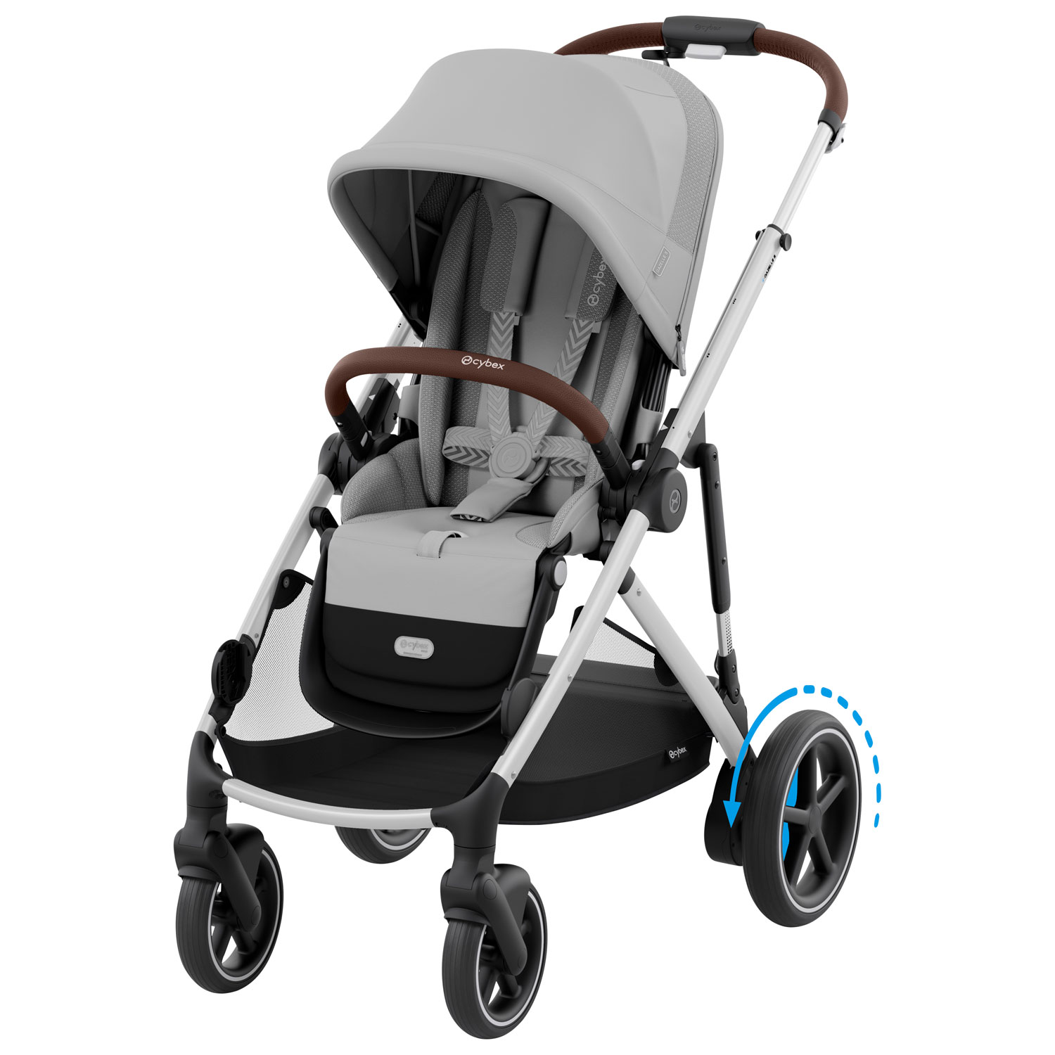 Cybex e-Gazelle S Convertible Full-Size Stroller - Stone Grey