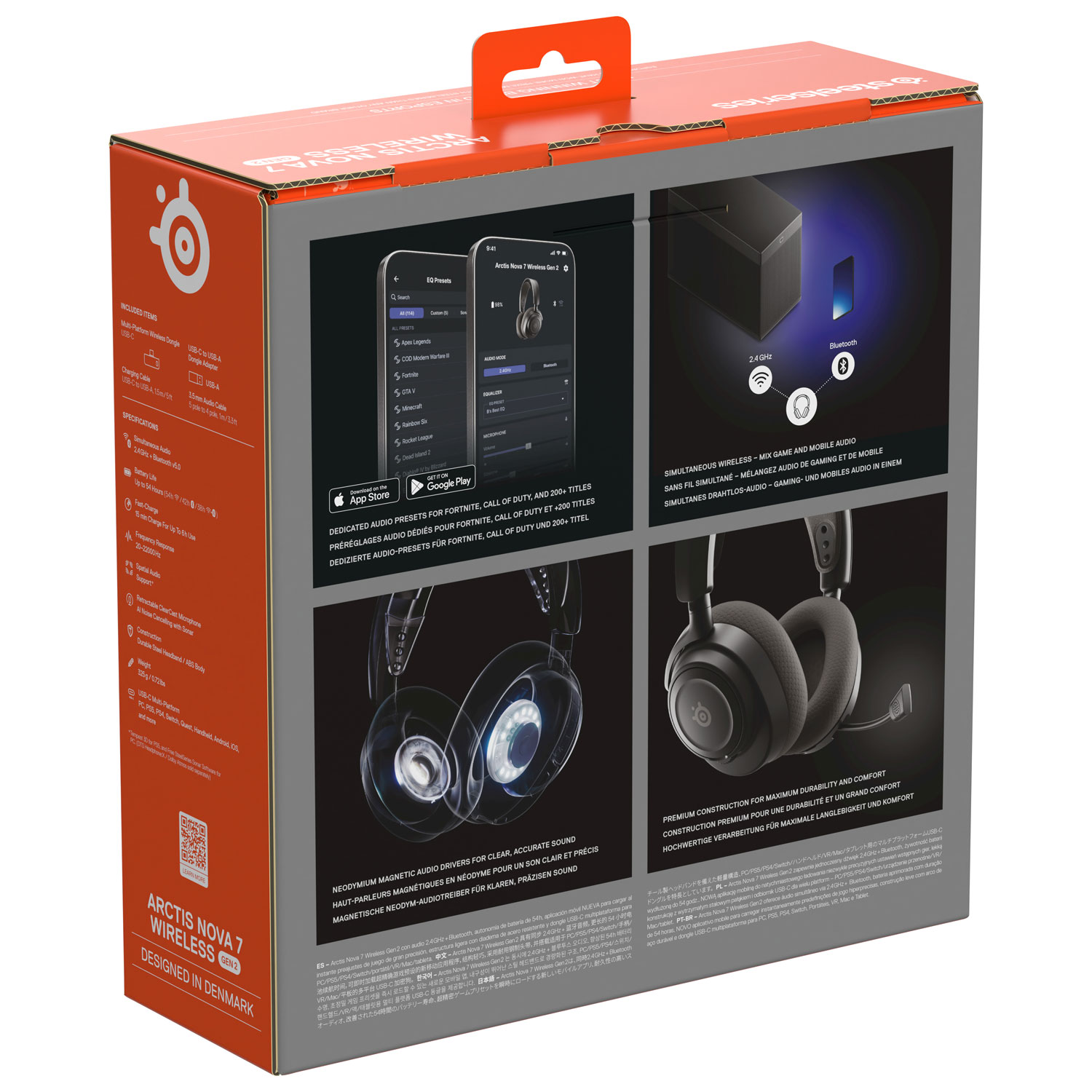 Casque de jeu sans fil Arctis Nova 7 de 2e génération de SteelSeries - Noir