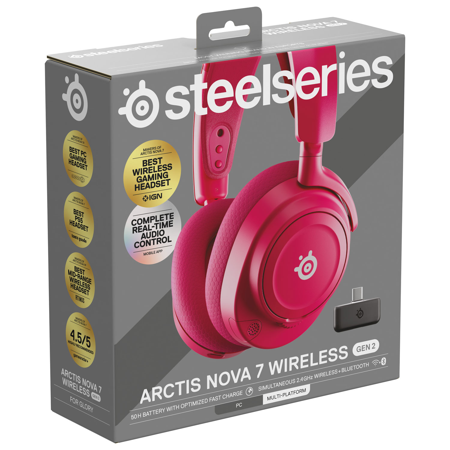 Casque de jeu sans fil Arctis Nova 7 de 2e génération de SteelSeries - Magenta
