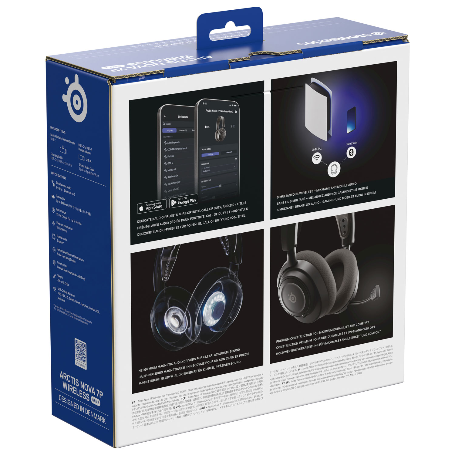 Casque de jeu sans fil Arctis Nova 7P de 2e génération de SteelSeries - Noir