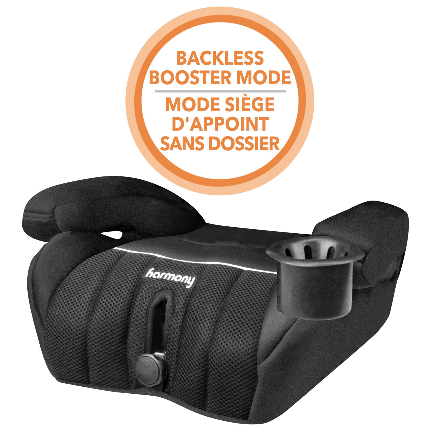 Siège d'auto de luxe 3-en-1 Defender MAX SIP 360 de Harmony - Noir