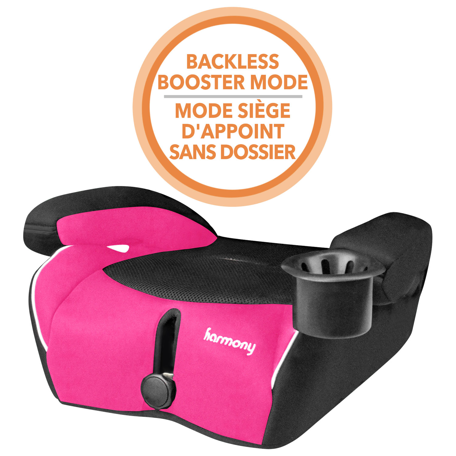 Siège d'auto de luxe 3-en-1 Defender MAX SIP 360 de Harmony - Rose