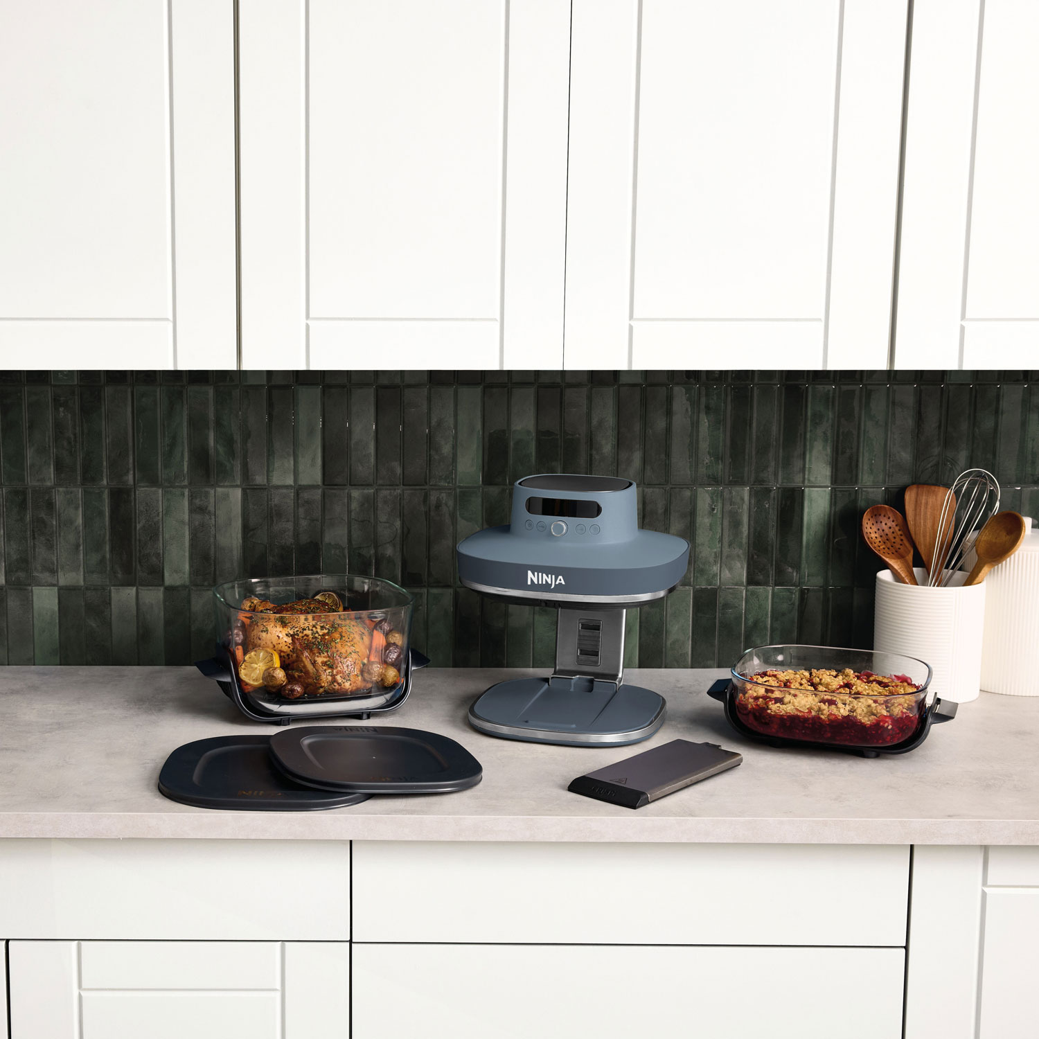 Friteuse à air chaud de comptoir en verre 6-en-1 Crispi Pro de Ninja - 5,7 l - Cyberespace