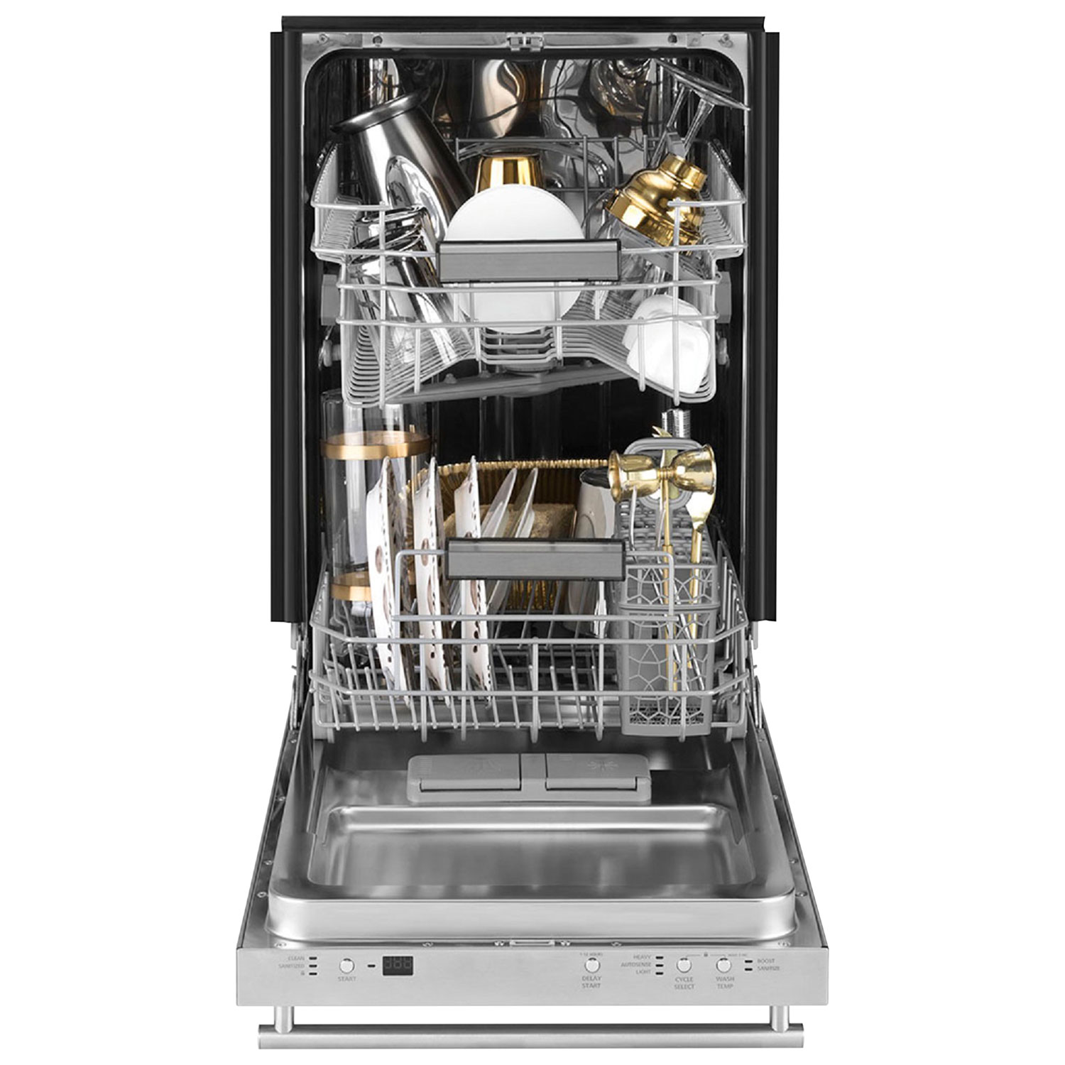 Haier 18" 47dB Built-In Dishwasher with Stainless Steel Tub - Stainless Steel