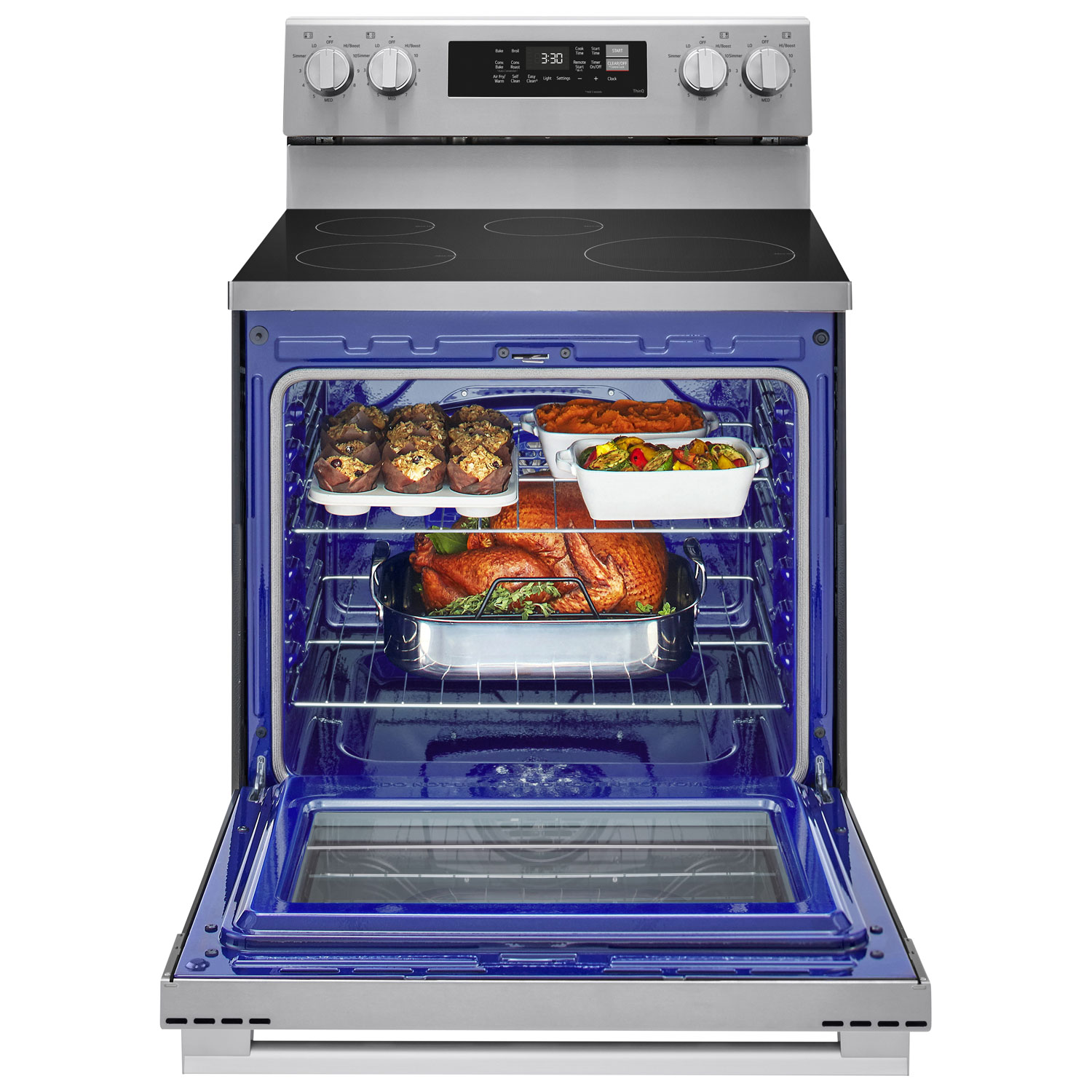 LG 30" 6.3 Cu. Ft. True Convection Freestanding Induction Air Fry Range - Stainless Steel