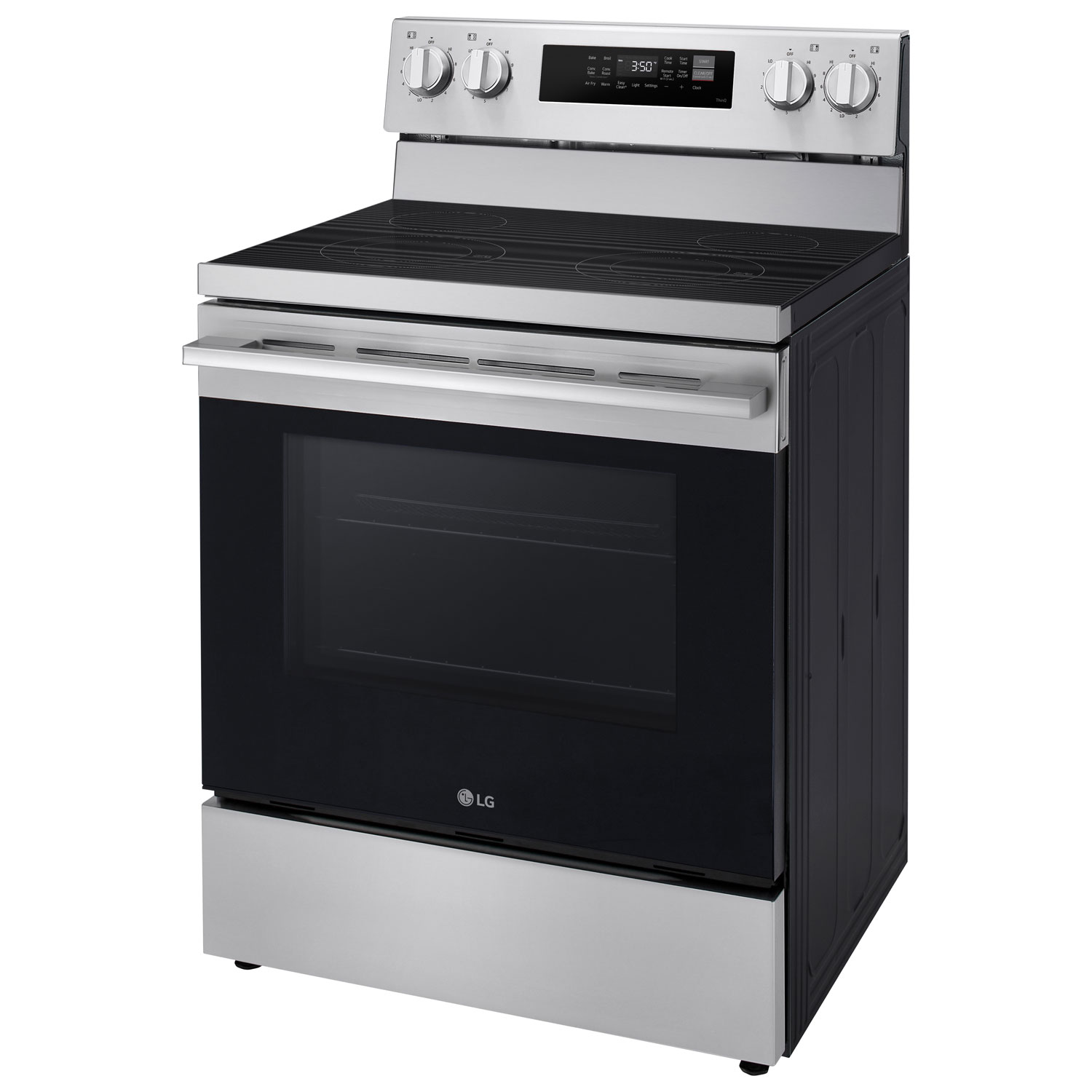 LG 30" 6.3 Cu. Ft. True Convection Freestanding Smooth Top Air Fry Range - Stainless Steel