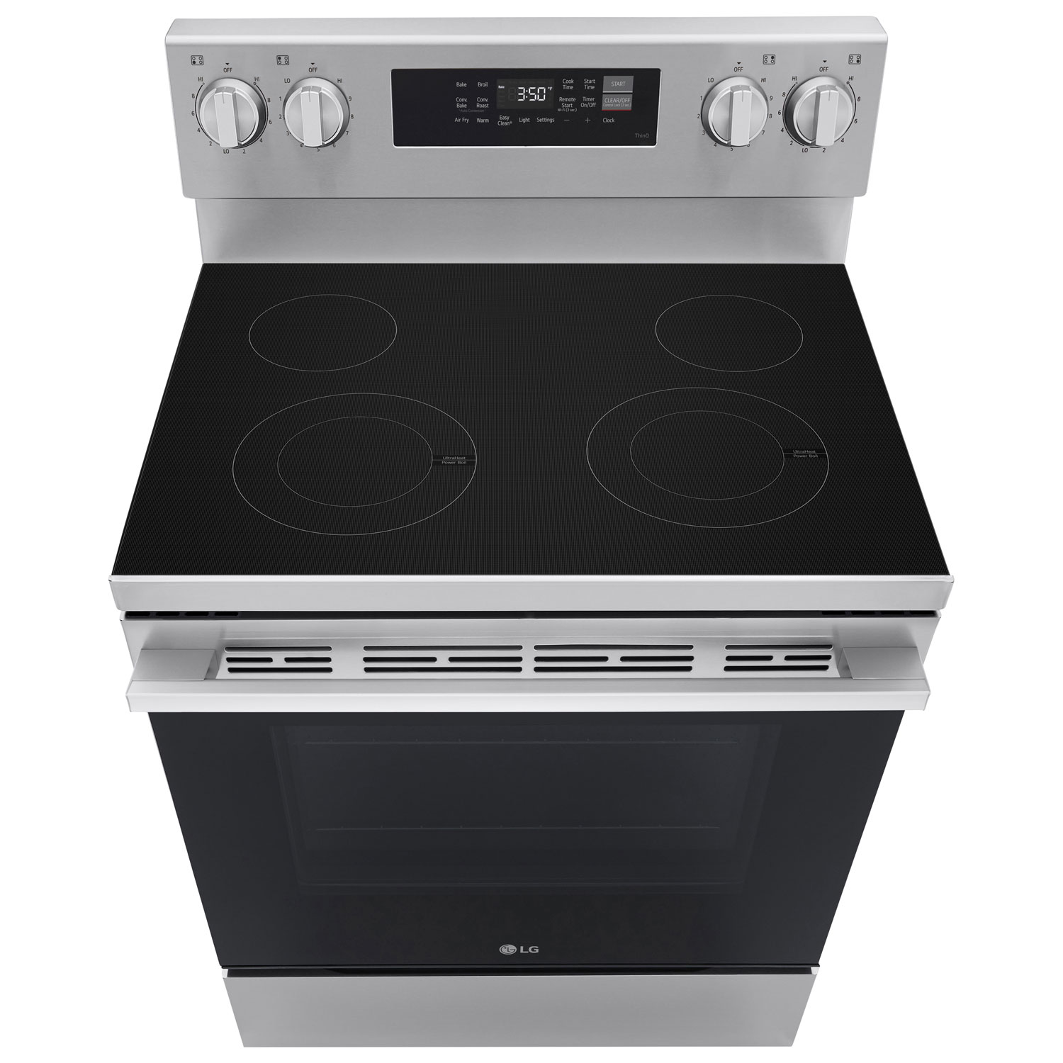 LG 30" 6.3 Cu. Ft. True Convection Freestanding Smooth Top Air Fry Range - Stainless Steel