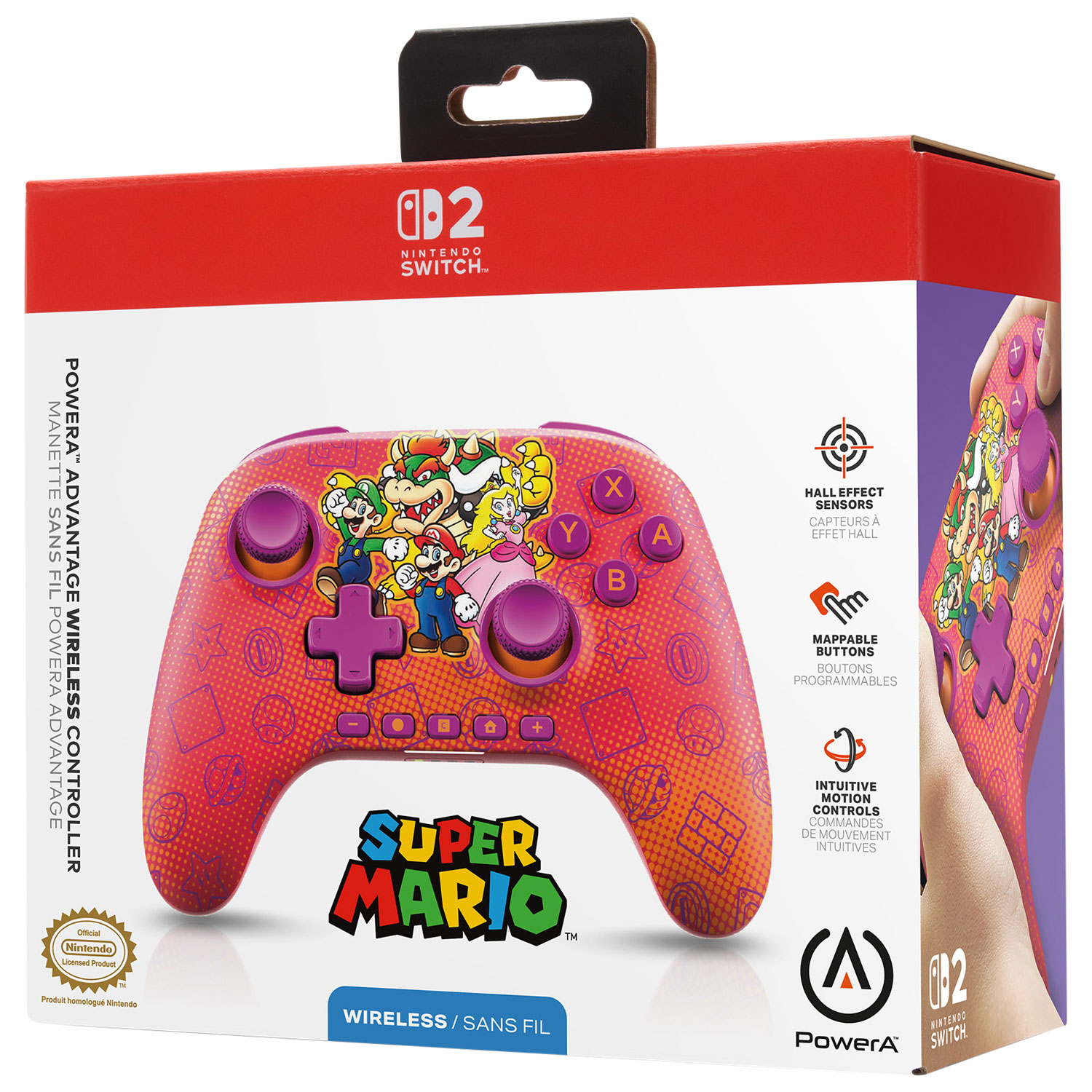 PowerA Advantage Wireless Controller for Nintendo Switch 2 - Mario and Friends