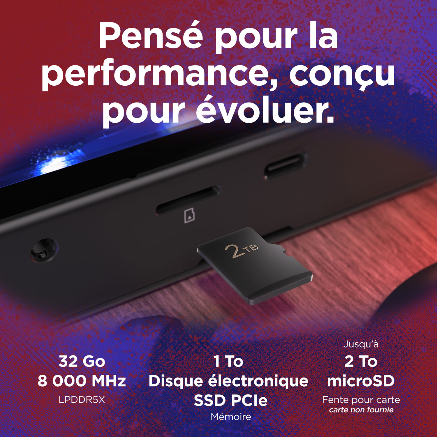 Console de jeu tactile WUXGA de 8,8 po Legion Go 2 de Lenovo - Noir éclipse