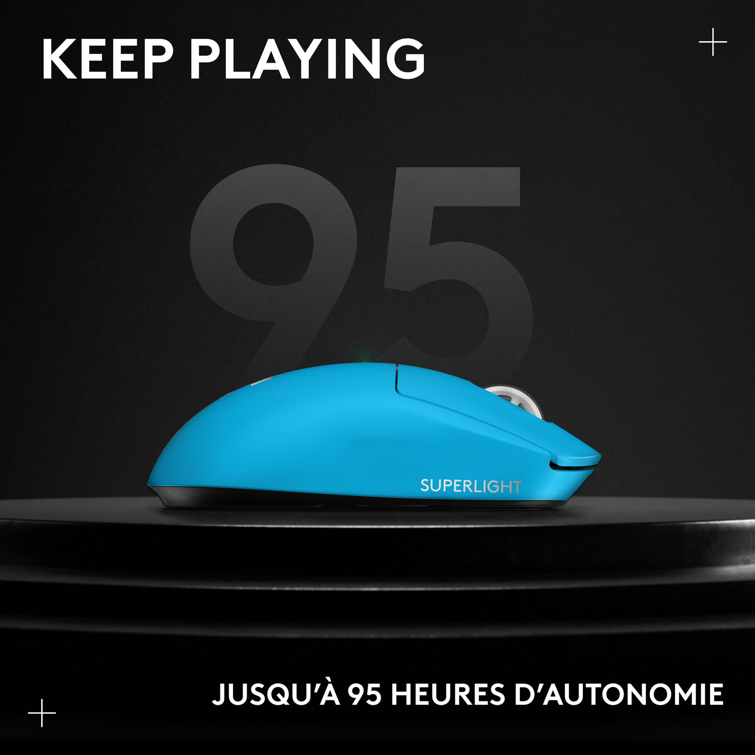 Logitech G PRO X Superlight 2 44000 DPI 8K Polling Wireless HERO 2 Sensor 60g Pro-Grade Mouse - Blue