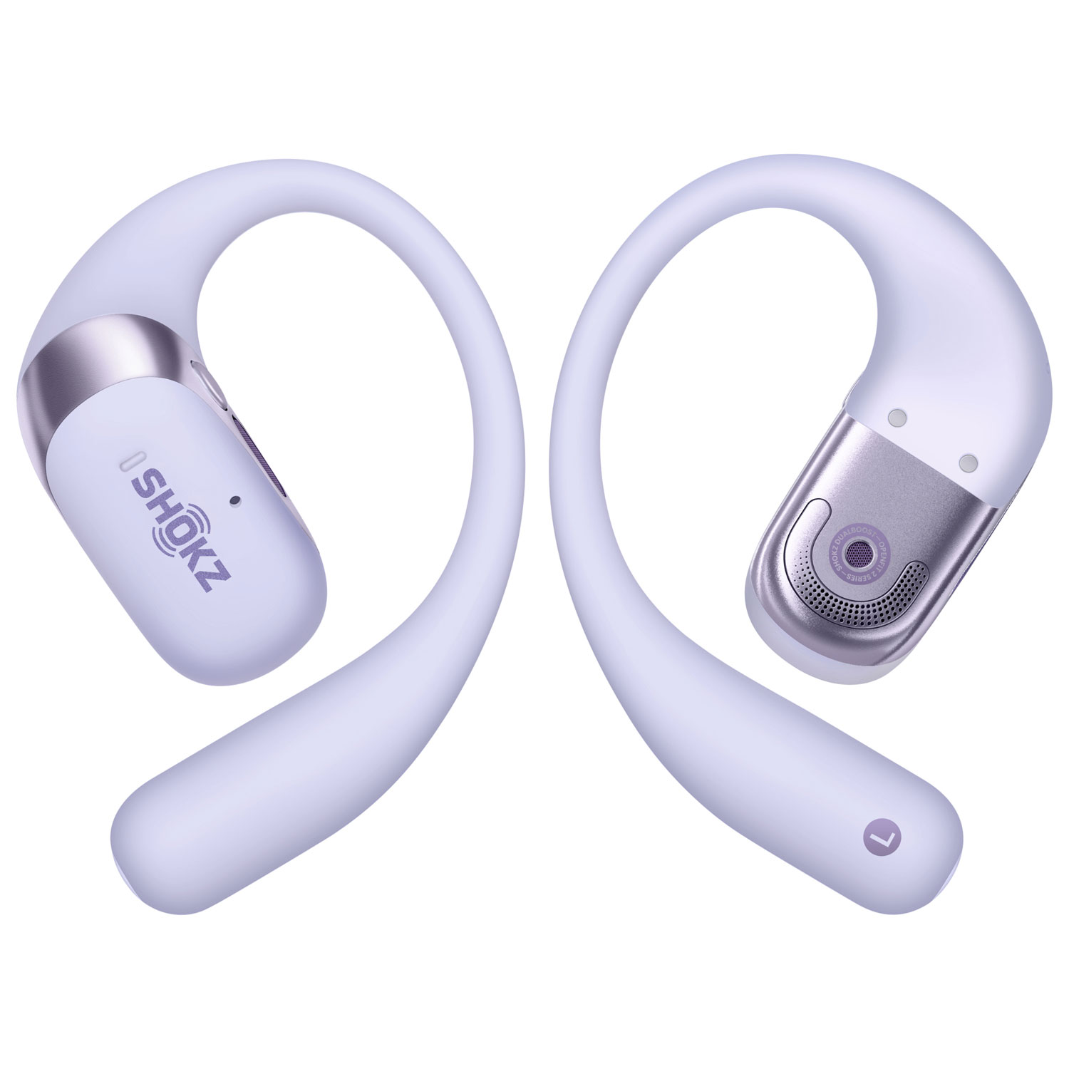 Écouteurs ouverts 100 % sans fil OpenFit 2+ de Shokz - Violet - Partenaire distributeur exclusif