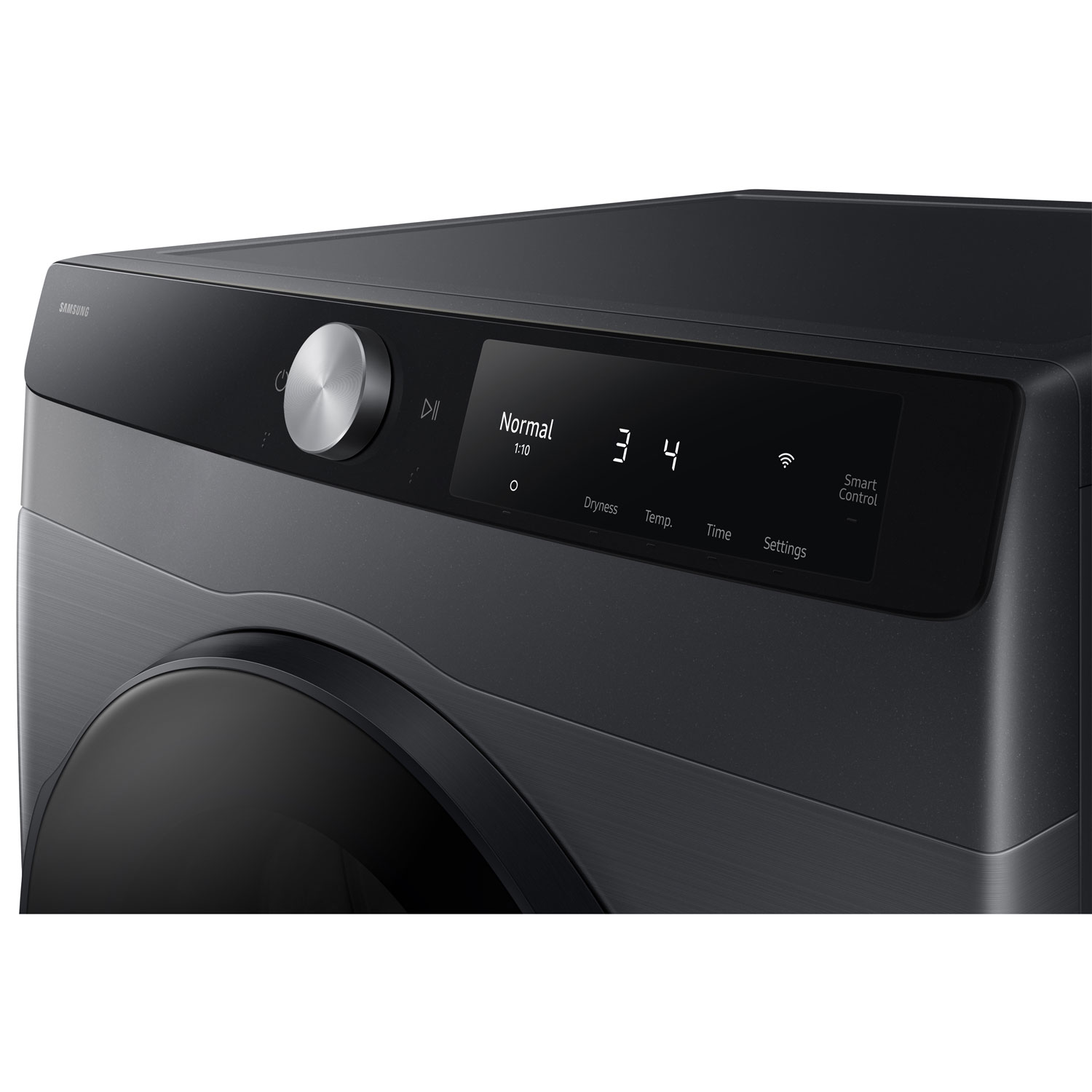 Samsung 4.0 Cu. Ft. Compact Front Load Electric Dryer with Smart Dial and Wi-Fi - Energy Star - Black