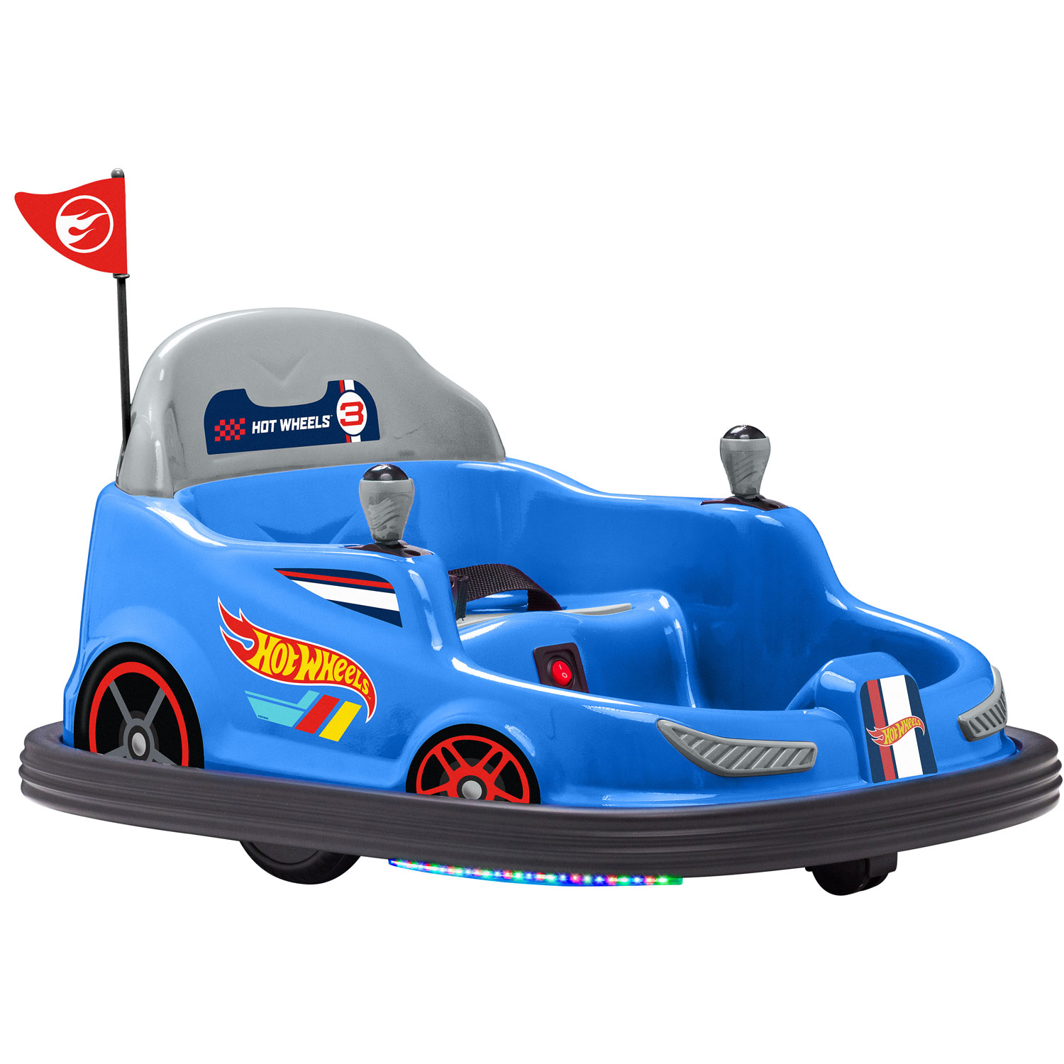 Jouet porteur auto tamponneuse à batterie 6 V Hot Wheels de Flybar - Bleu