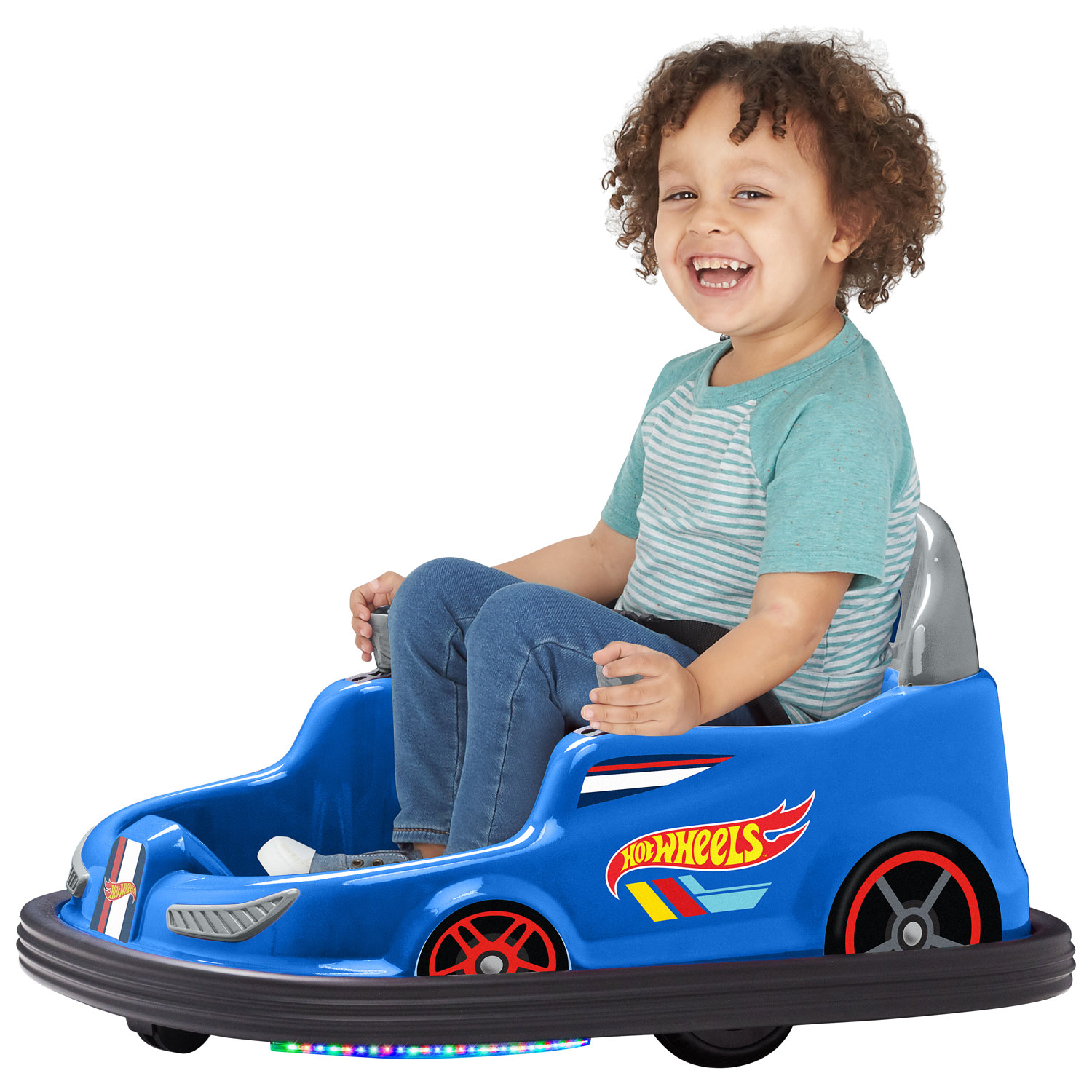 Jouet porteur auto tamponneuse à batterie 6 V Hot Wheels de Flybar - Bleu