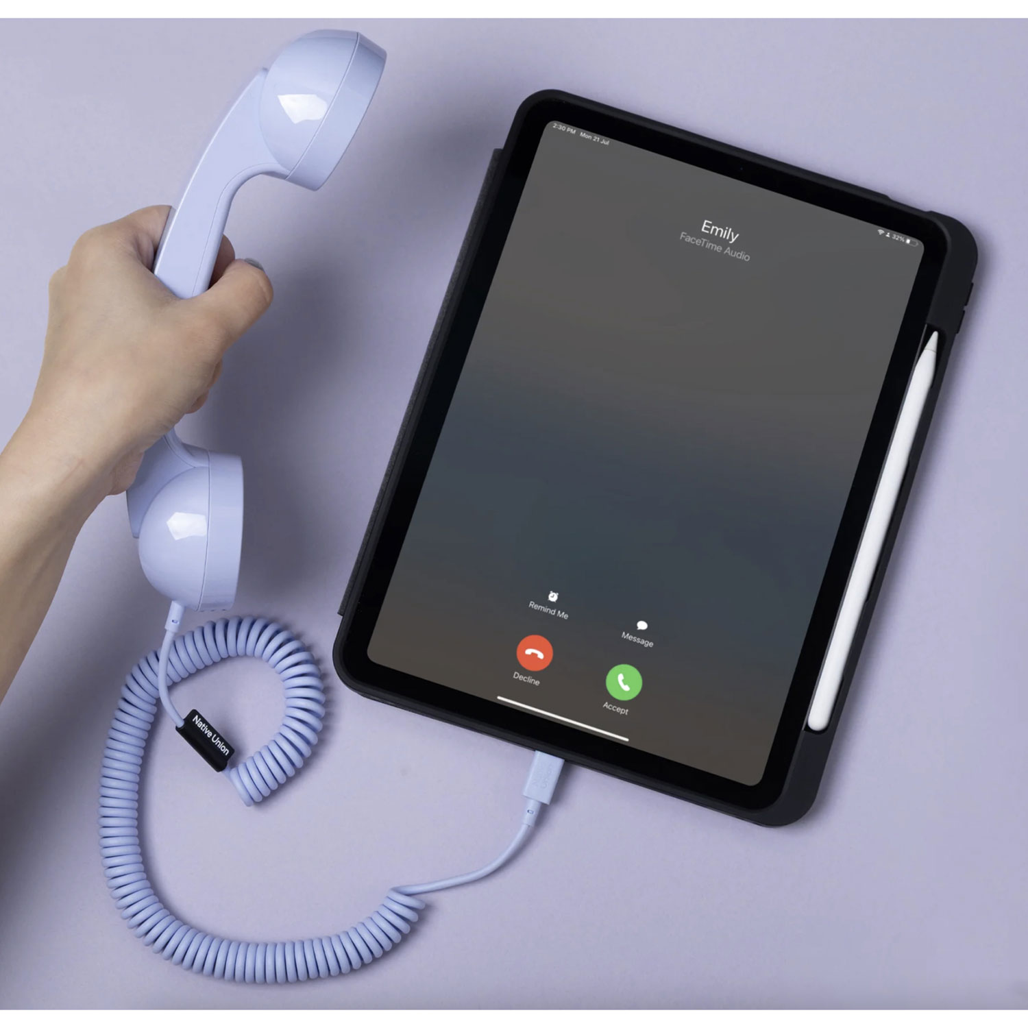 Combiné téléphonique USB-C POP de Native Union - Azur