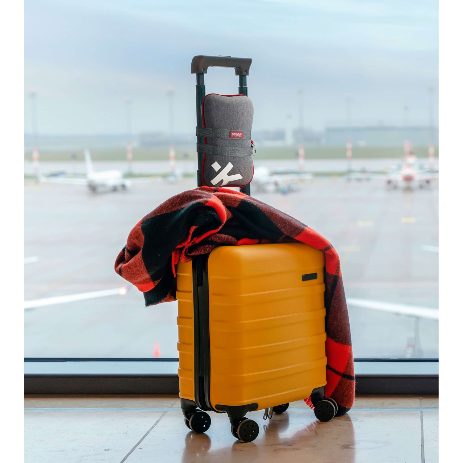 SKROSS Memory Foam Mini Travel Pillow - Dark Grey