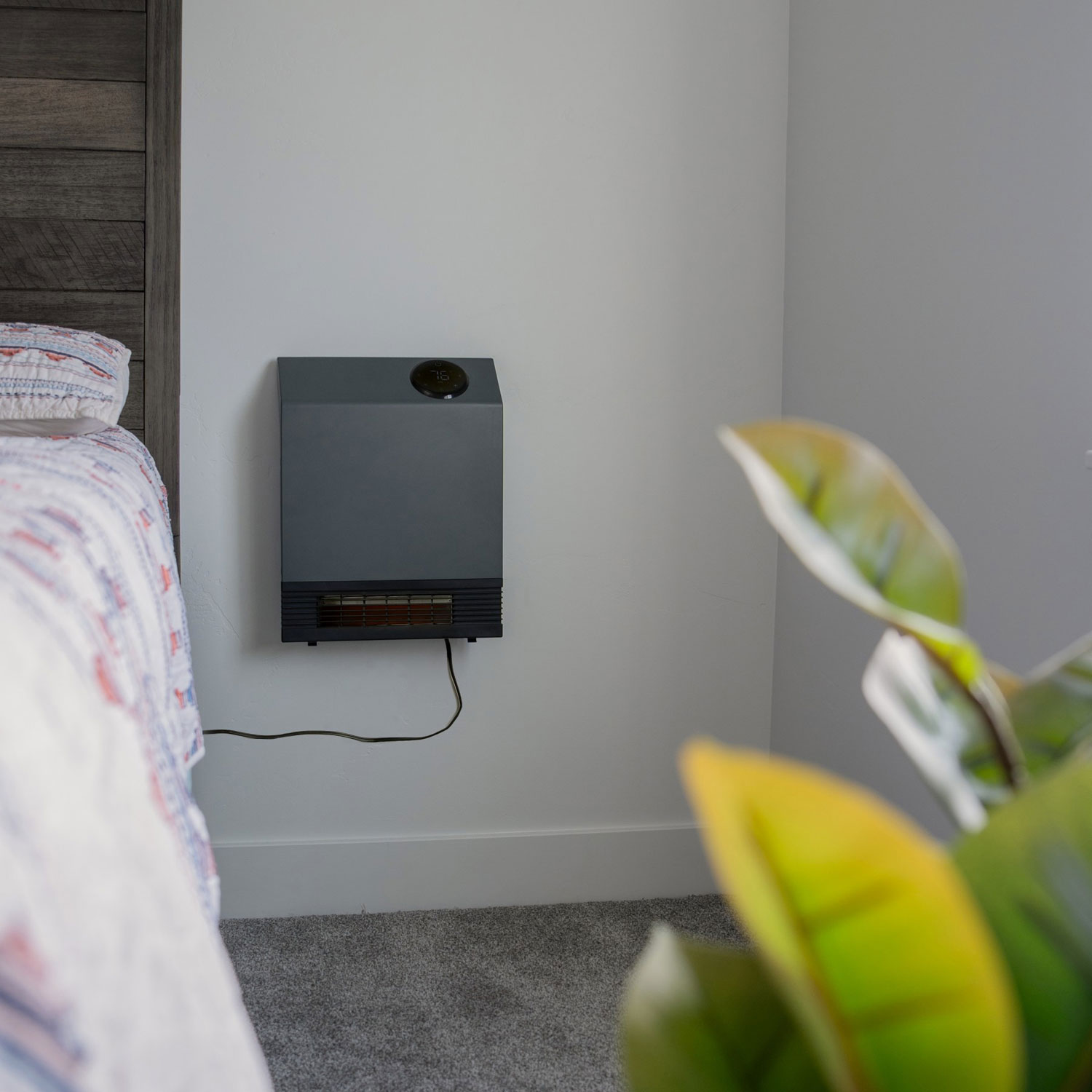 Radiateur électrique infrarouge mural 1000 W de Heat Storm - Gris