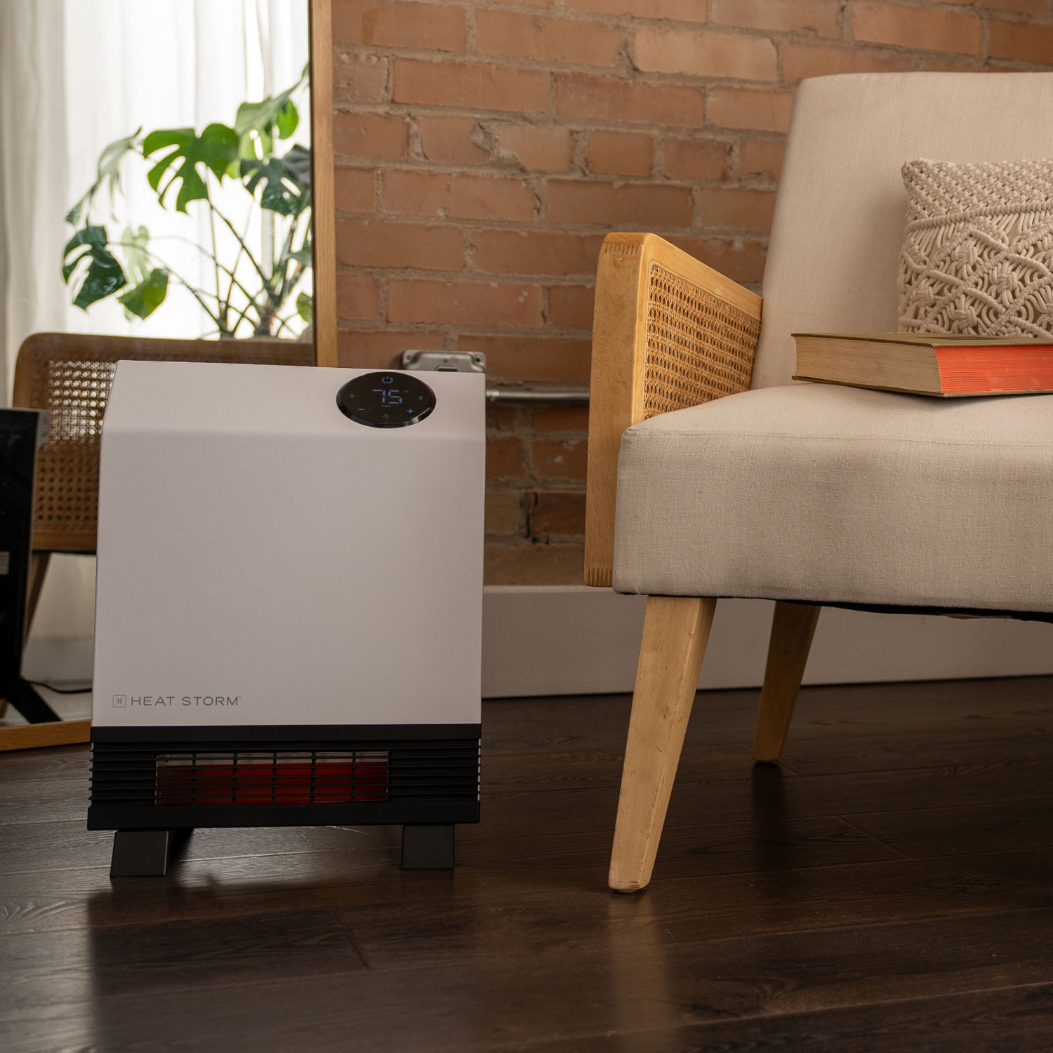 Radiateur infrarouge pour mur et plancher 1000 W de Heat Storm - Blanc/Noir