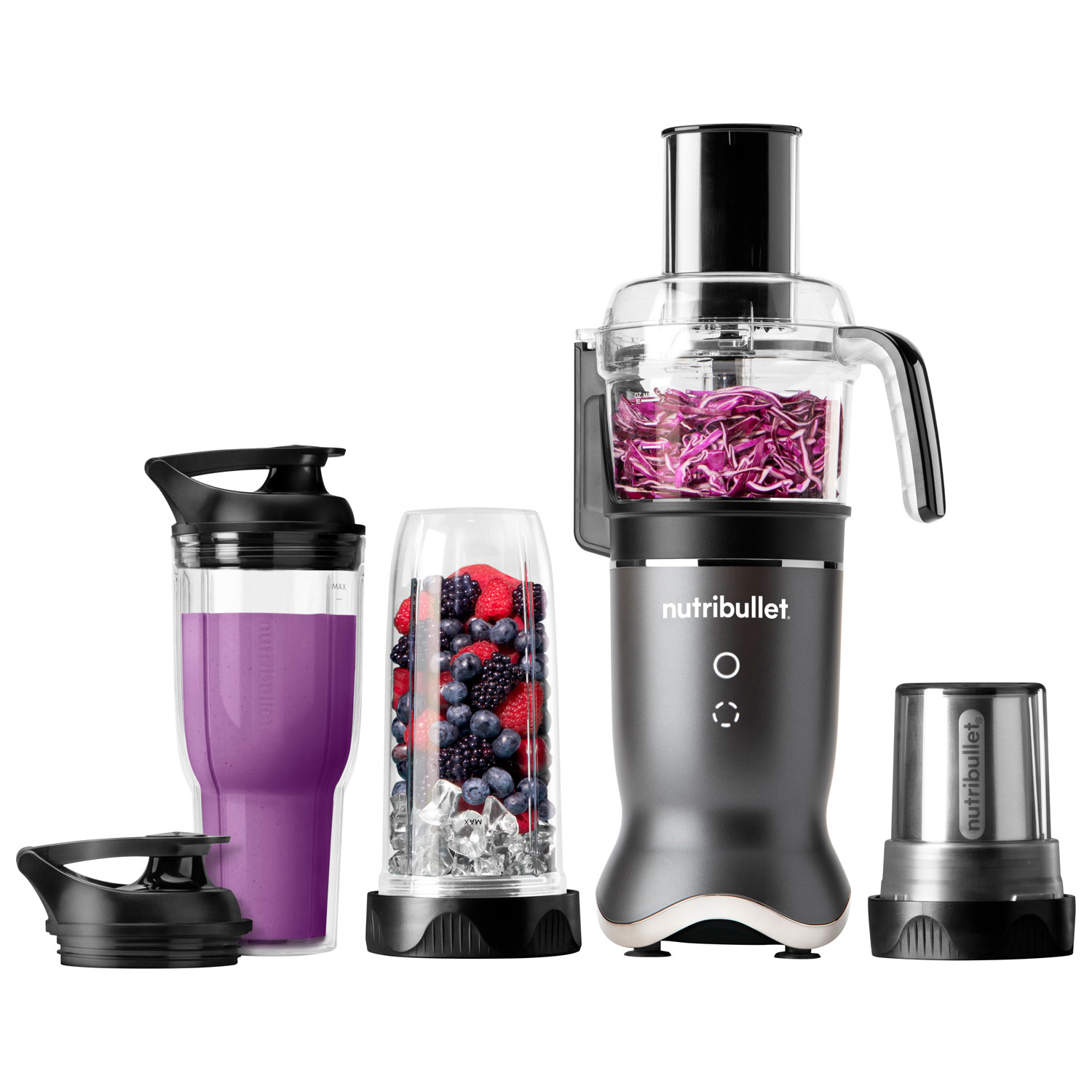 NutriBullet Ultra Plus+ Advance 1200-Watt Compact Kitchen System - Gunmetal Grey