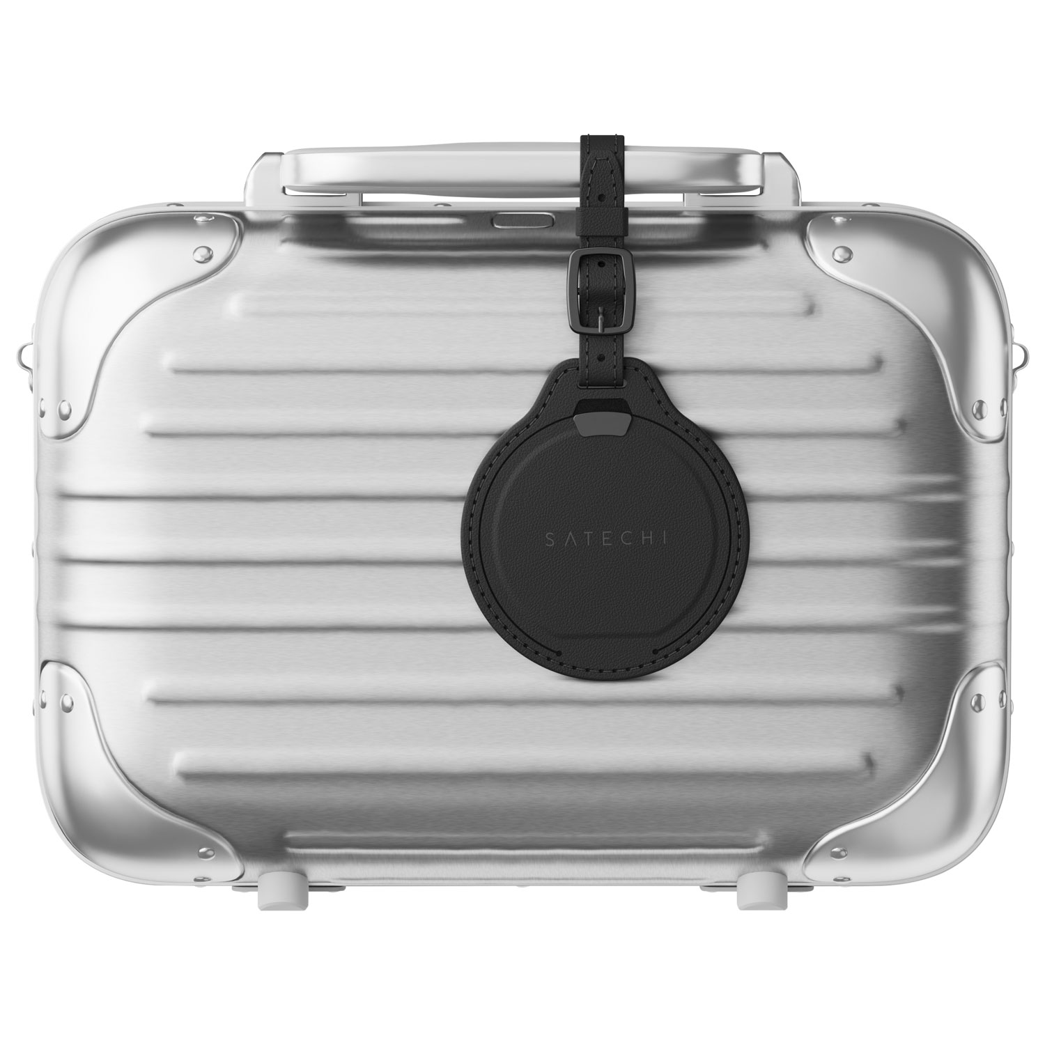 Satechi FindAll Vegan-Leather Bluetooth Tracker Luggage Tag - Black