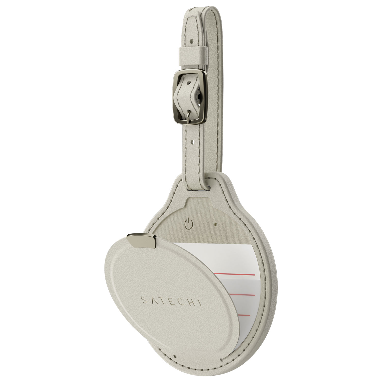 Dispositif de repérage de valise Bluetooth en cuir végétalien FindAll de Satechi - Sable
