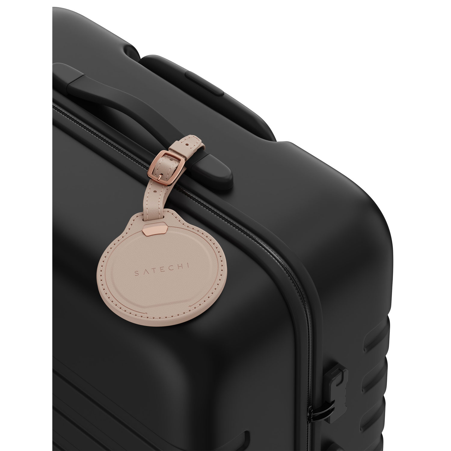 Dispositif de repérage de valise Bluetooth en cuir végétalien FindAll de Satechi - Rose du désert