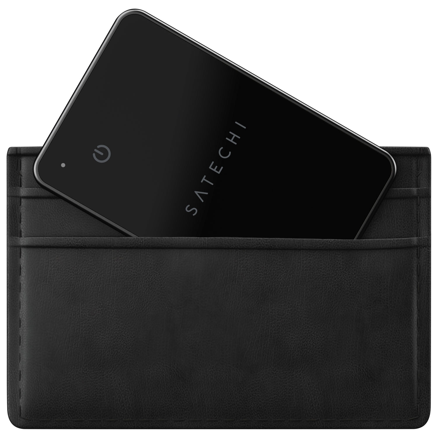 Satechi FindAll Wallet Tracker with Apple find my & Qi Charging - Black